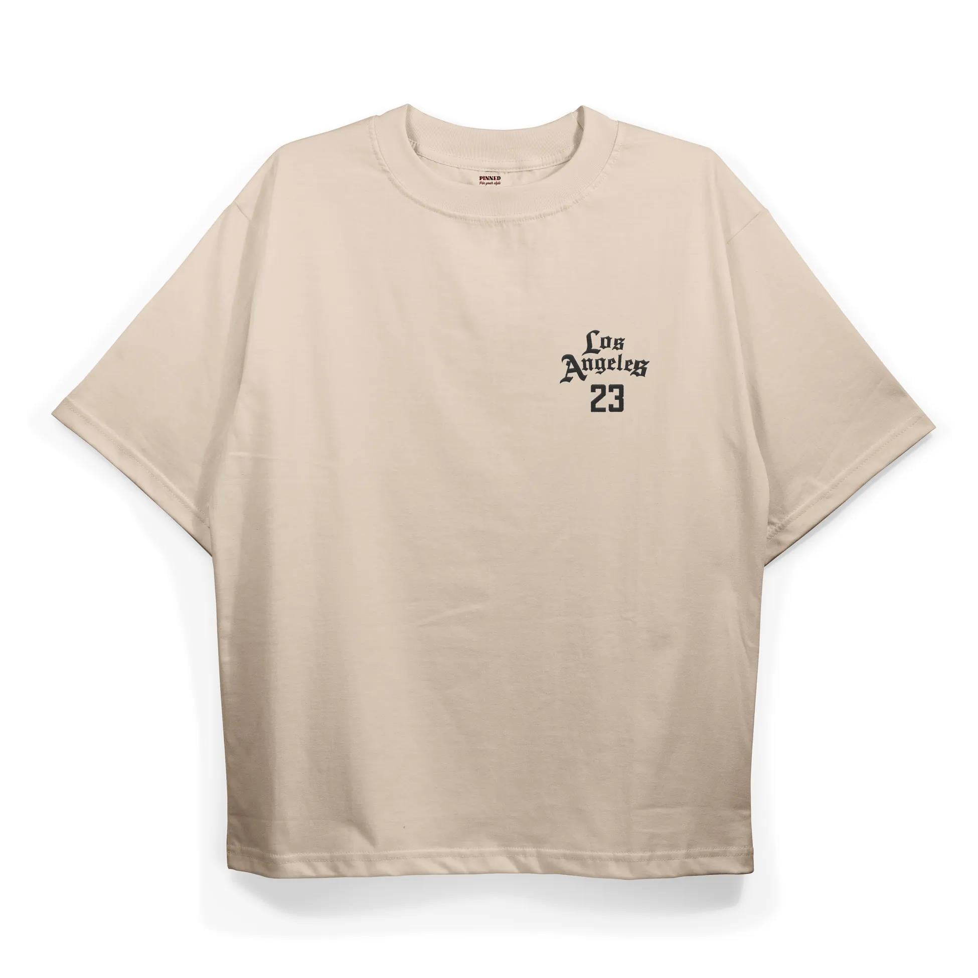 T2028 LA23 Baskılı Oversize Tshirt