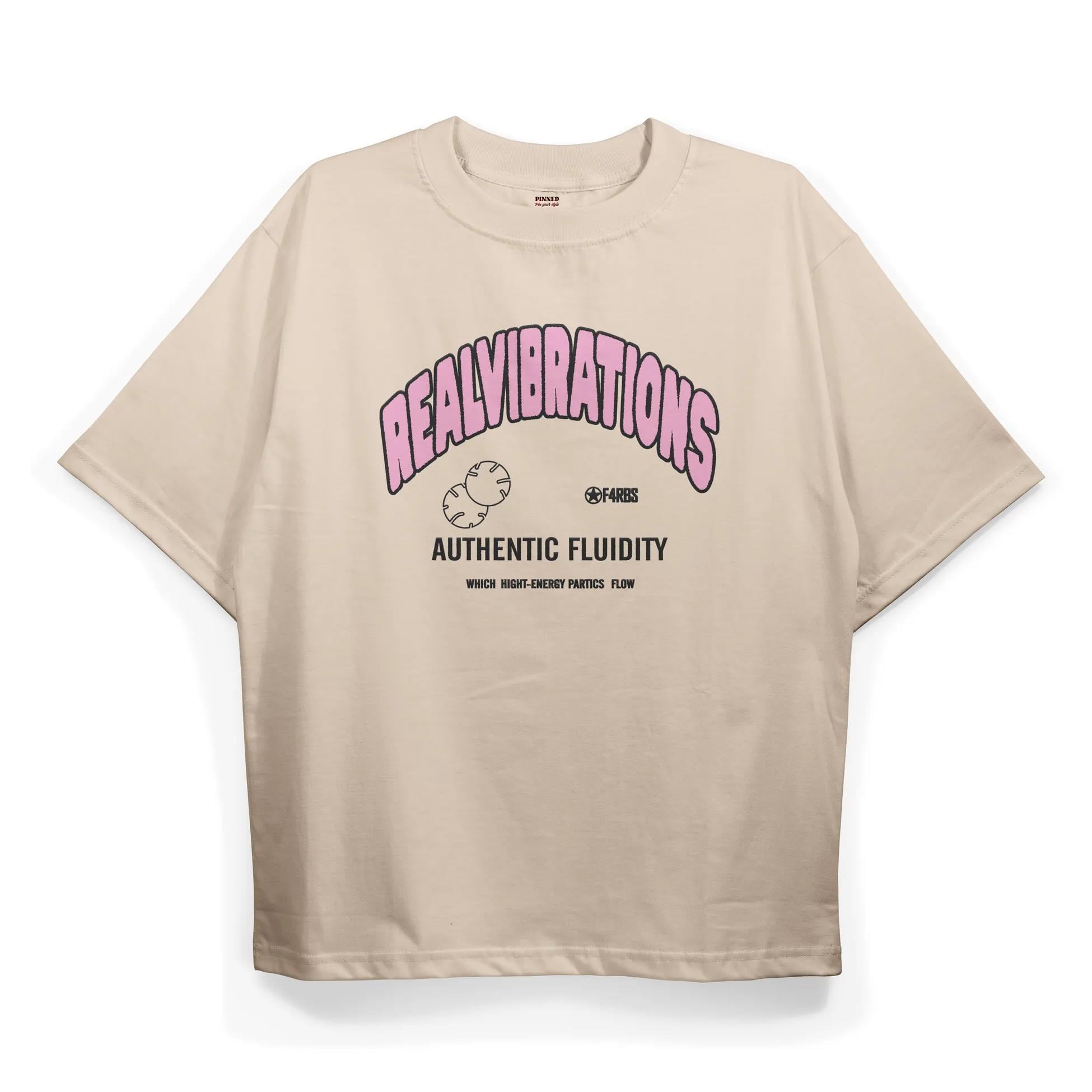 T2031 Realvibrations Baskılı Oversize Tshirt