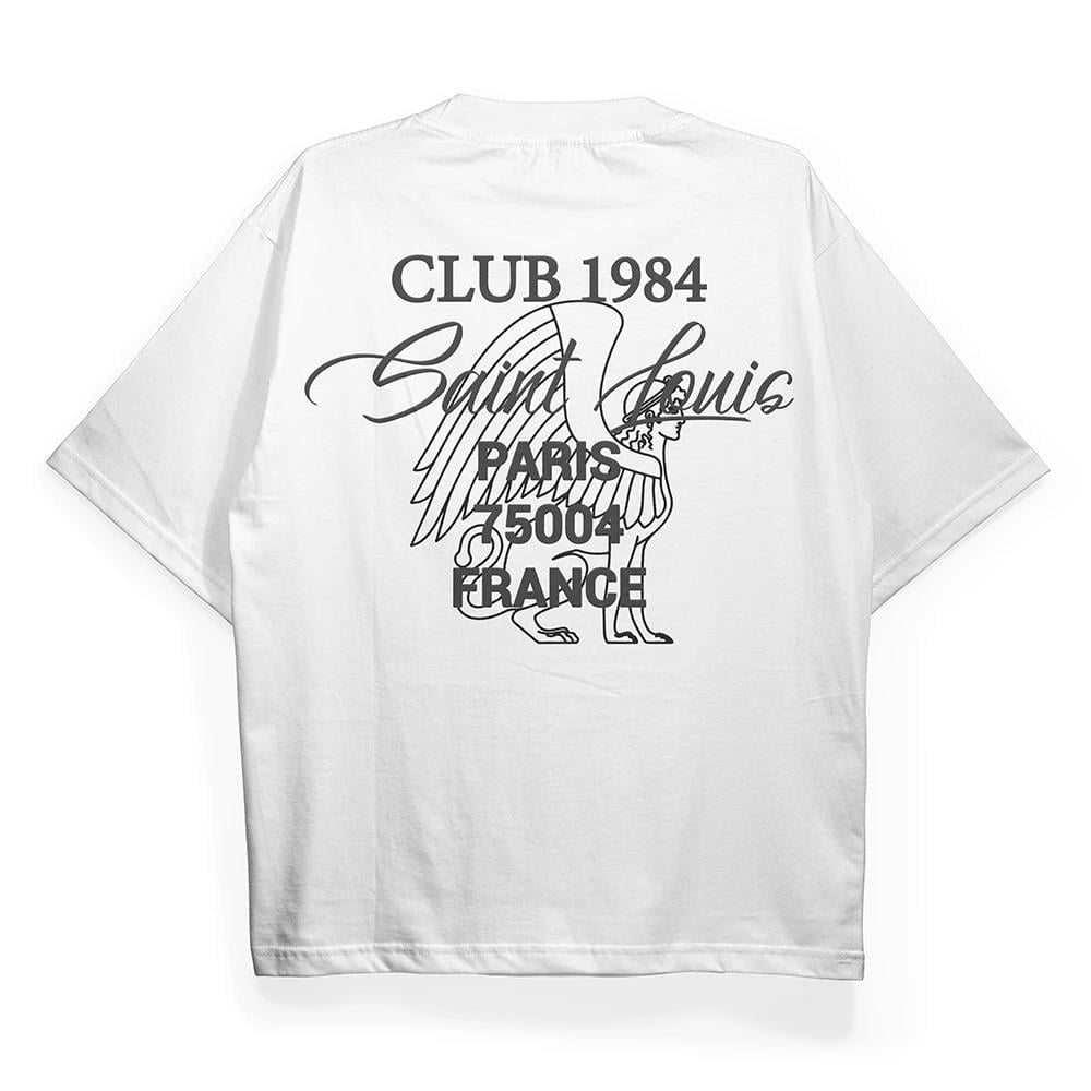 T2035 Paris Baskılı Oversize Tshirt