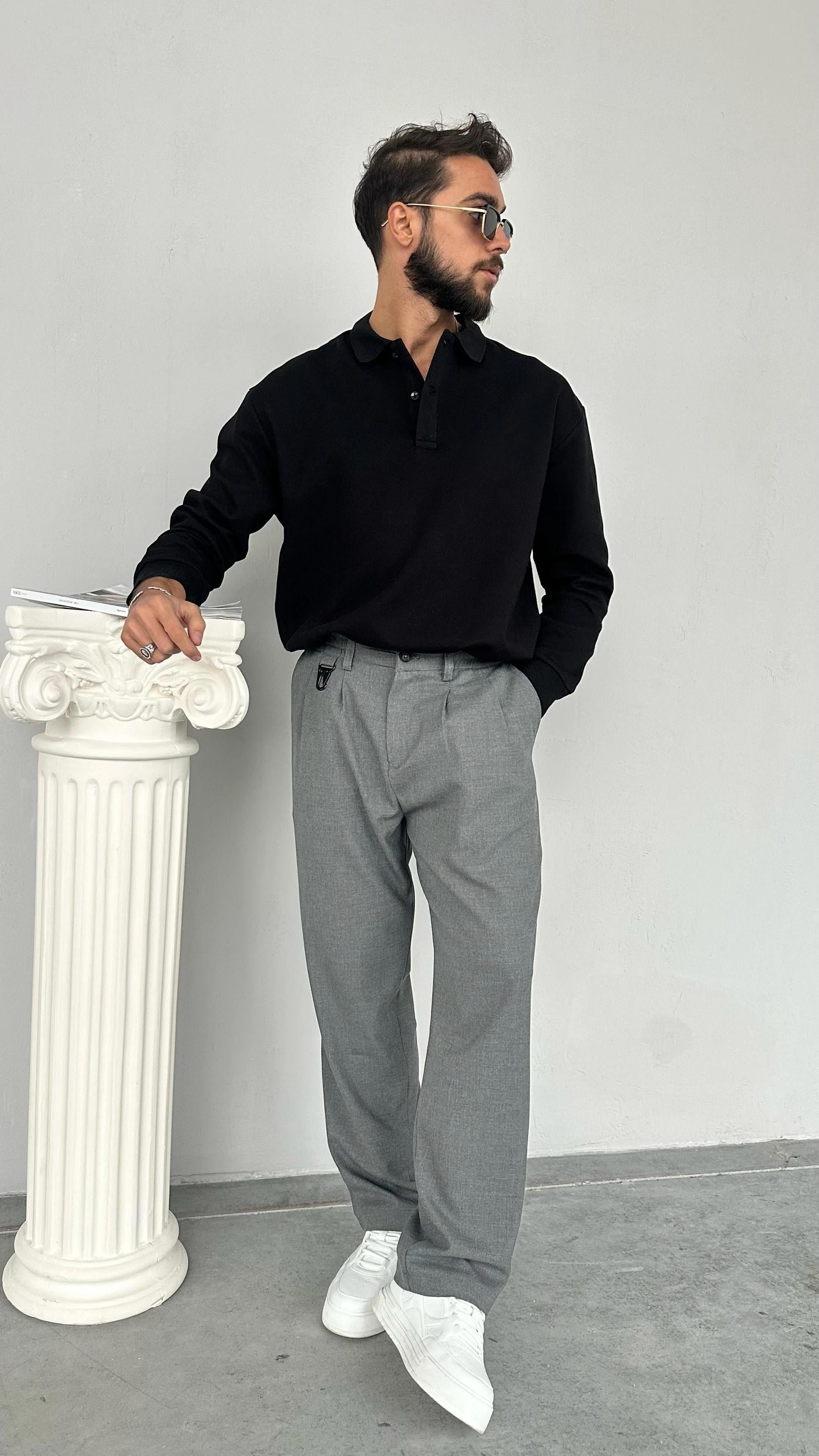TR1004 BASIC POLO YAKA SİYAH