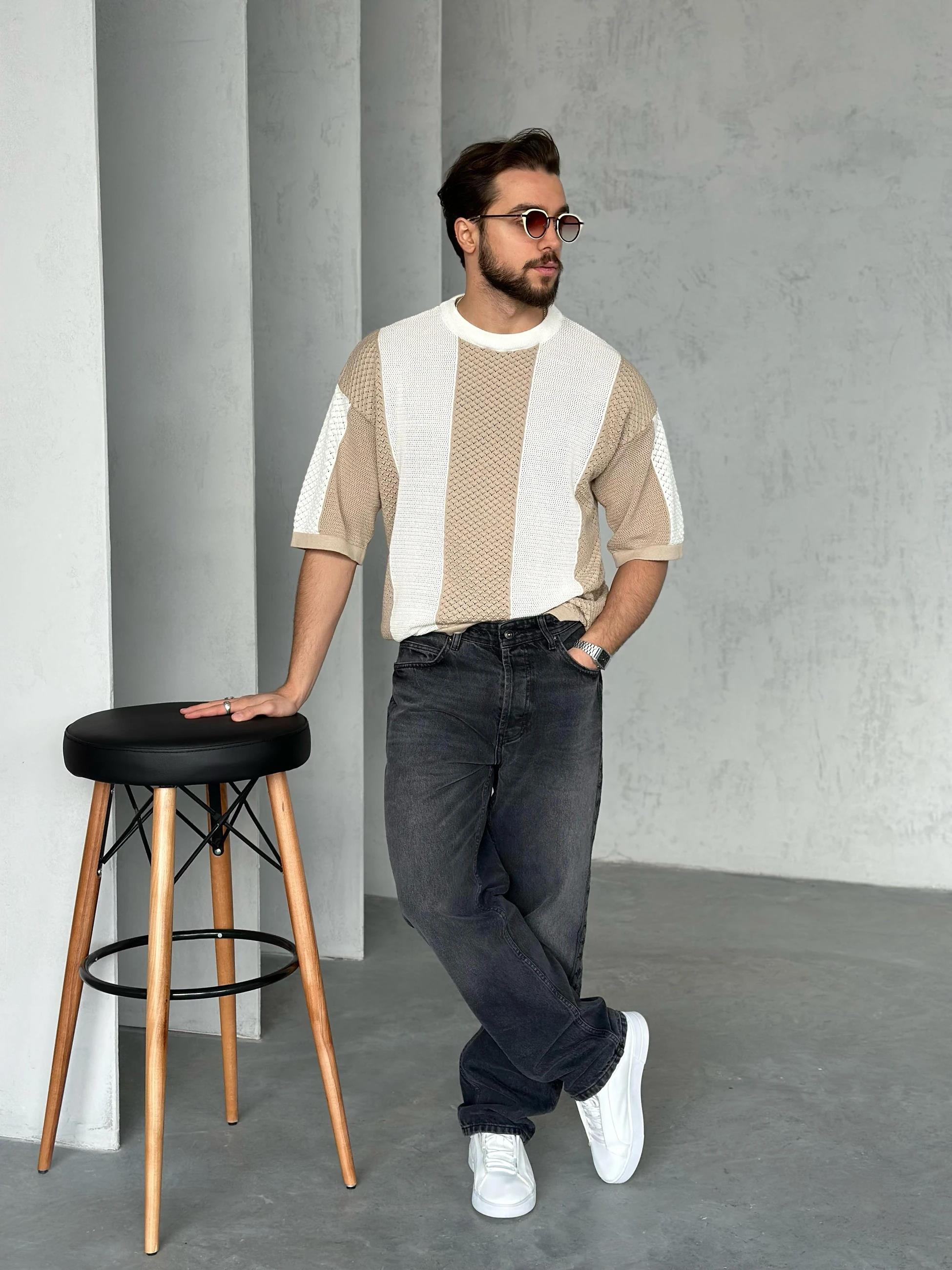 TR4004 Oversize Triko T-shirt KAHVE G