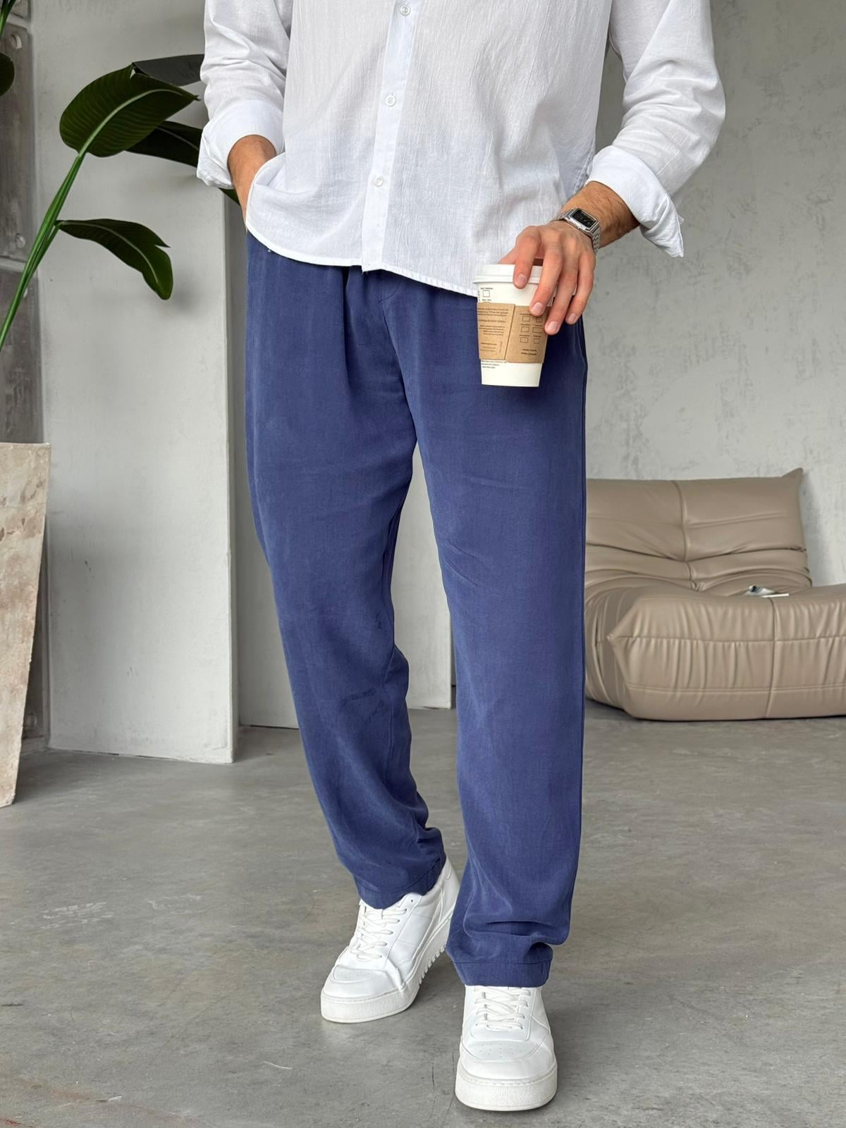 Yıkamalı Modal Jogger Pantolon  Y - Lacivert