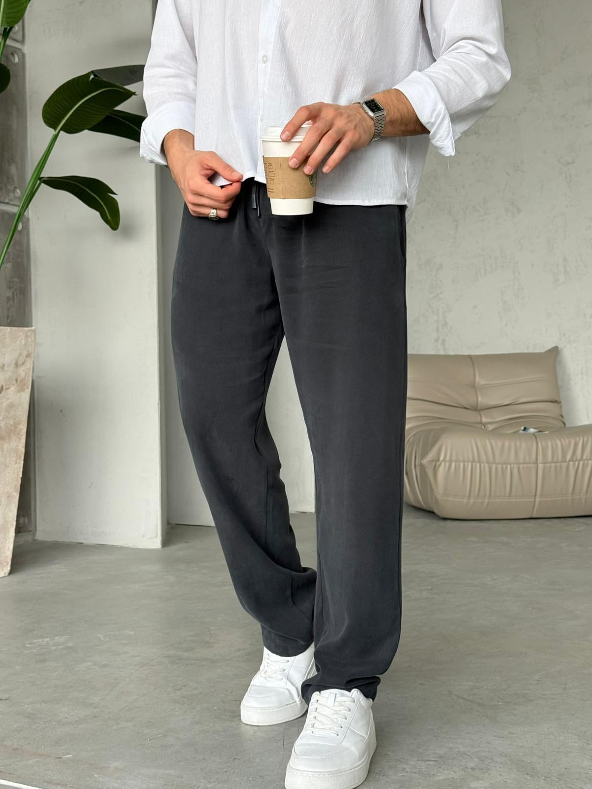 Yıkamalı Modal Jogger Pantolon  Y - Siyah