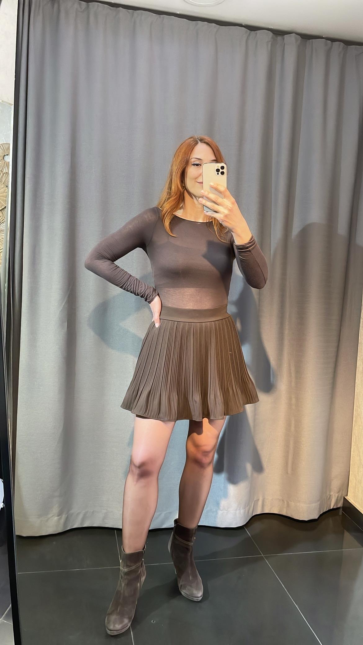 Pileli Şort Astarlı Etek