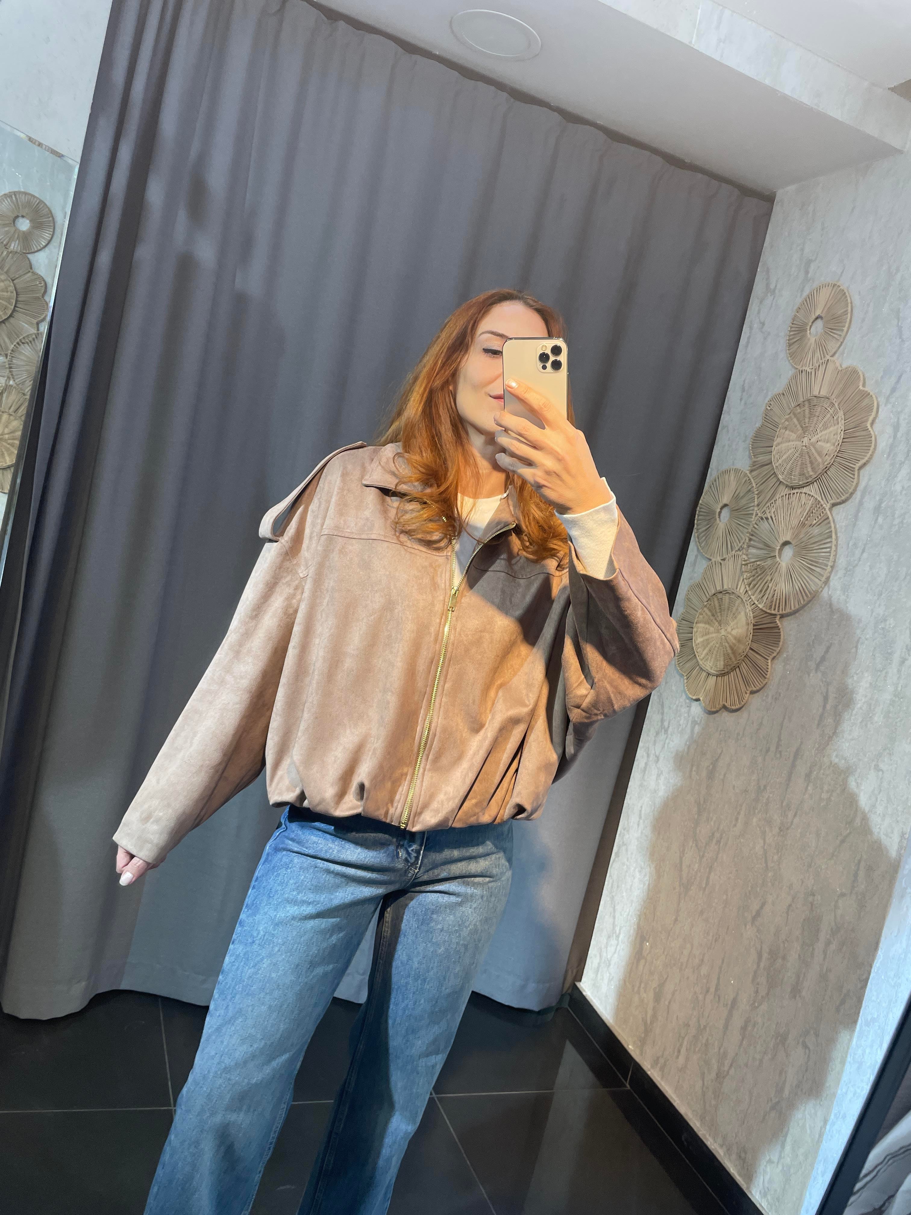 Süet Bomber Ceket
