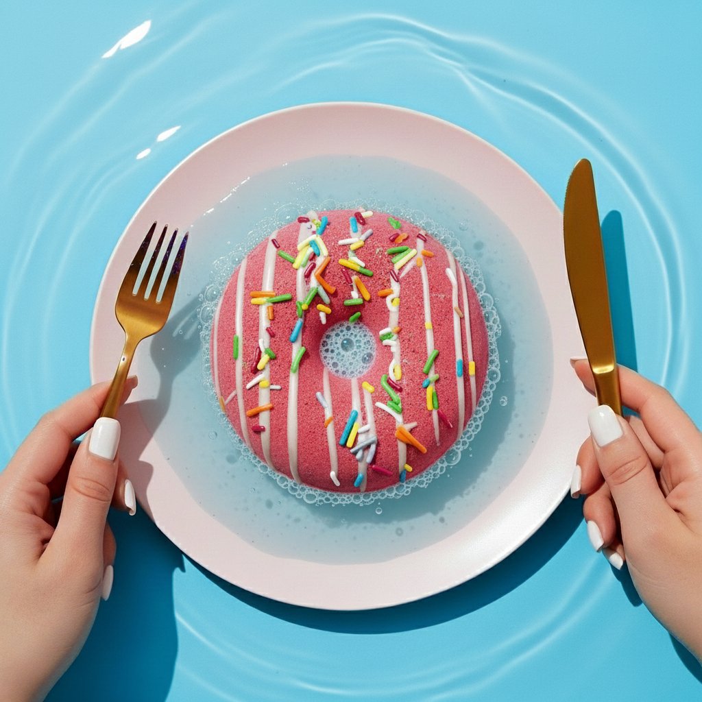 Donut Banyo Topu Gül