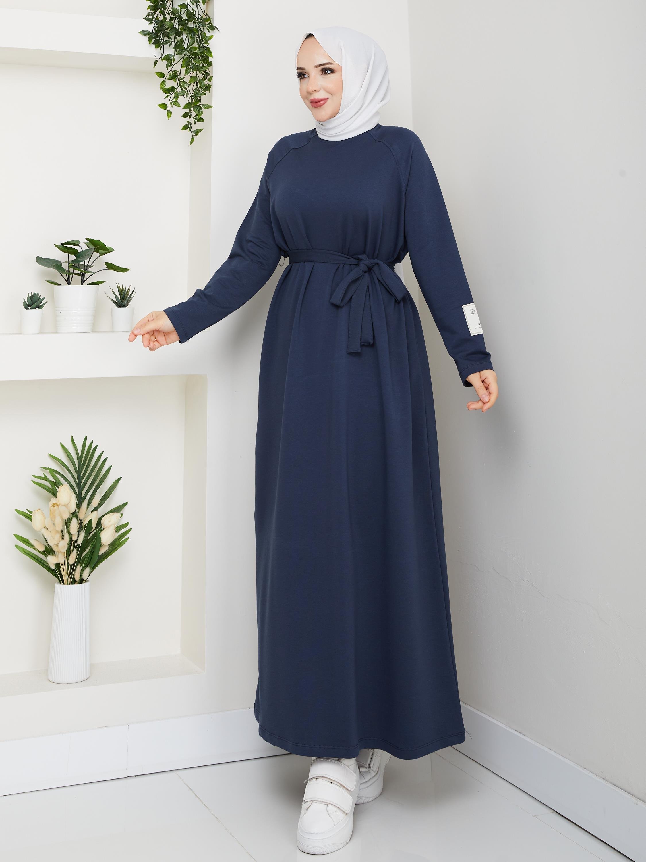 Oversize İki İplik Sweat Elbise | Antrasit