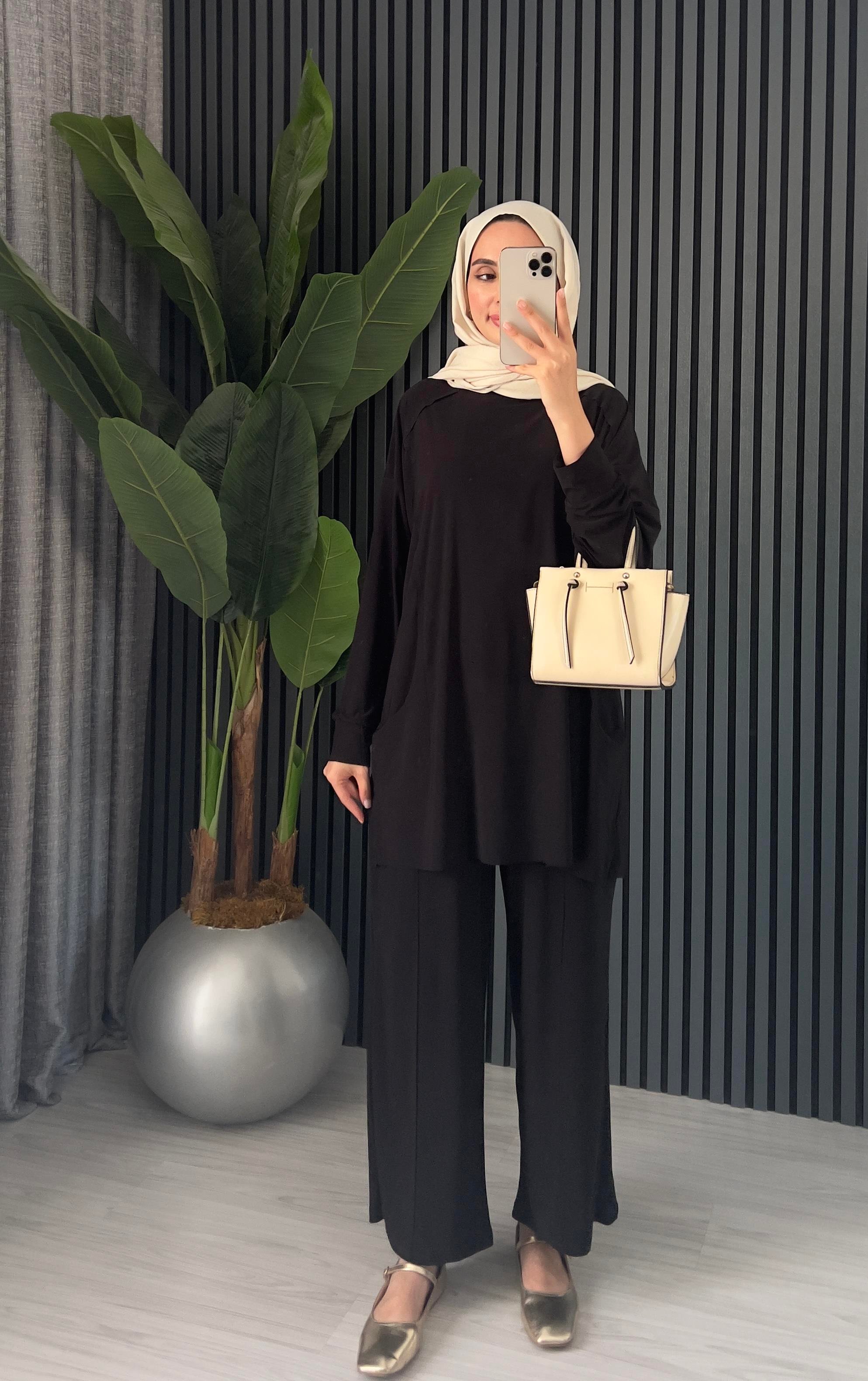 Sandy Pantolon Takım | Siyah