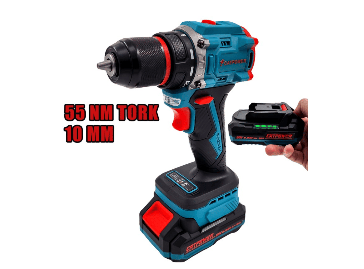 CATPOWER CATE1010 KÖMÜRSÜZ AKÜLÜ VİDALAMA Li-ion (SET) 10 MM 20V 2.0 Ah