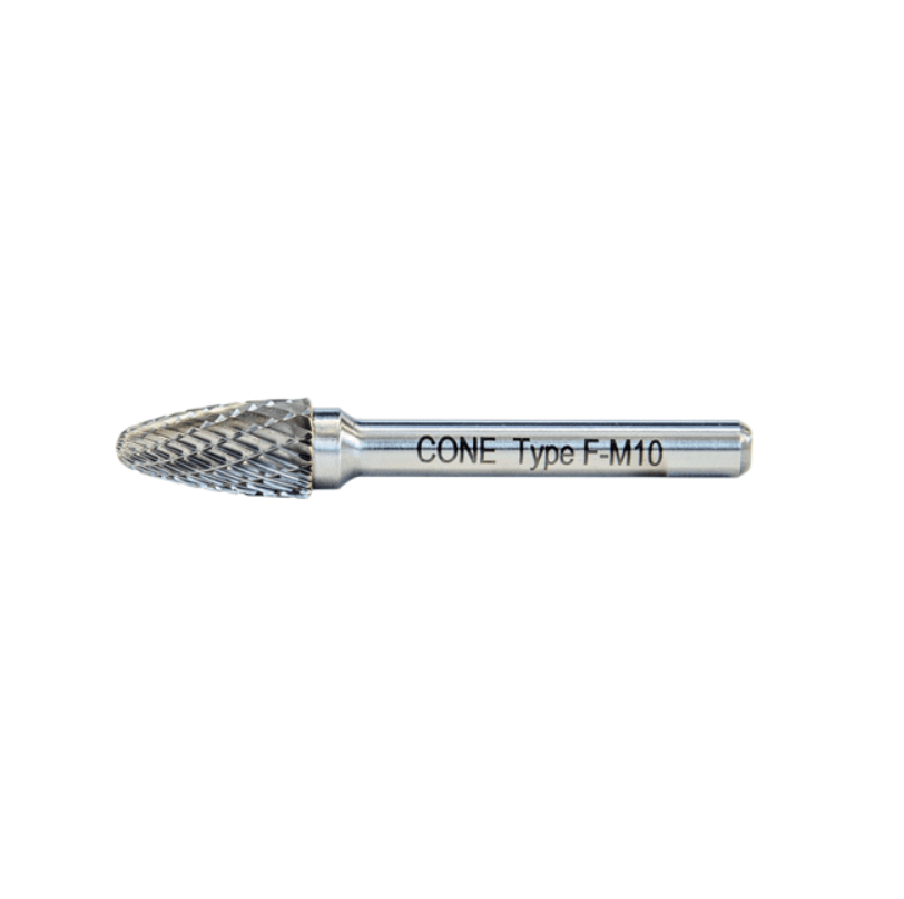 Cone 6 mm saplı Karbür kalıpçı frezeleri F tipi 10.0x6 mm CNFF10