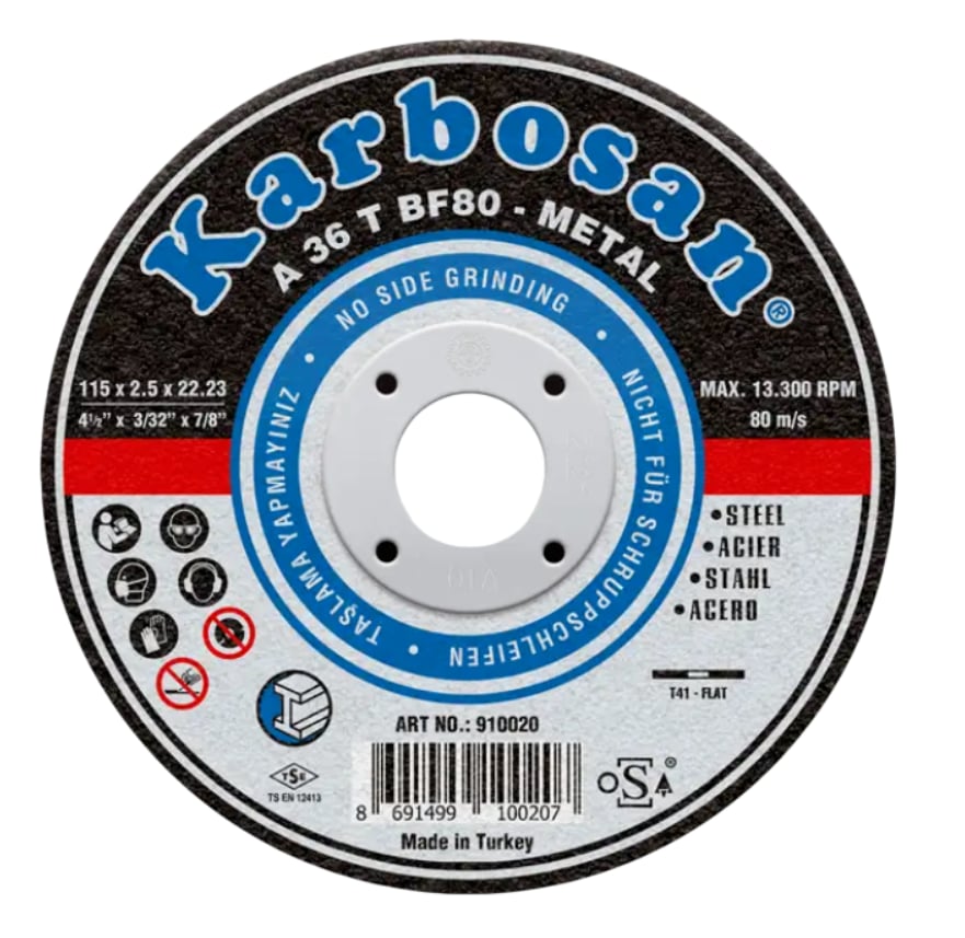 Karbosan 115 x 3.0 x 22 Metal Kesme Taşı Diski