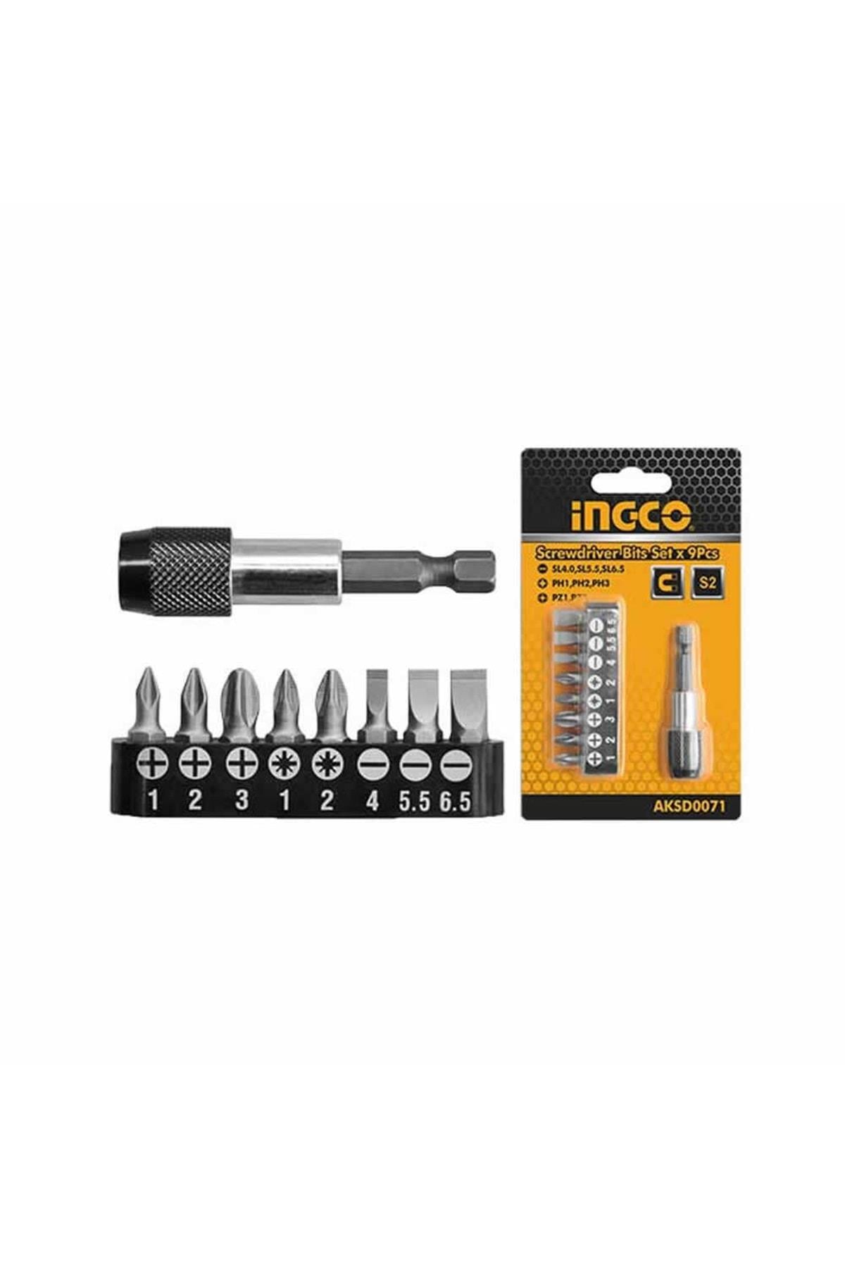 Ingco 9 Lu Bits Ucu Seti Manyetik Hızlı Bits Tutucu Aksd0071