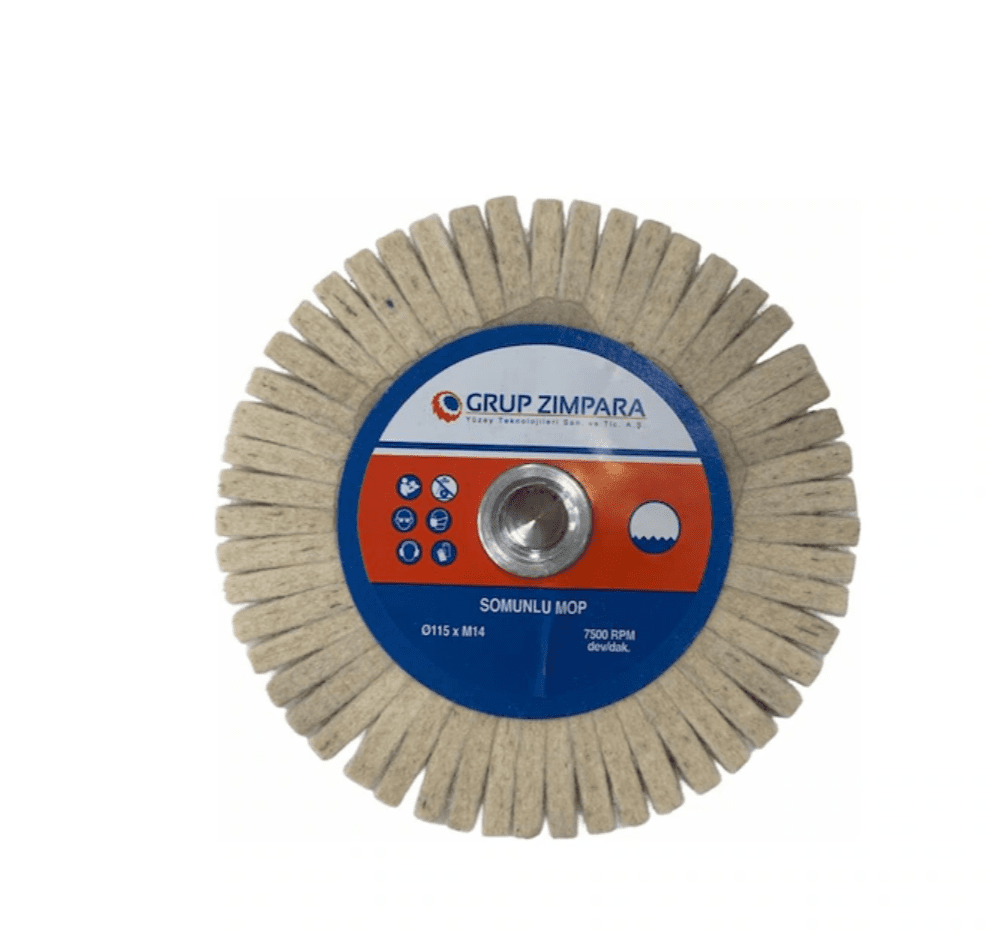 Vidalı Mop Keçe 115X50 M14 Bağlantılı