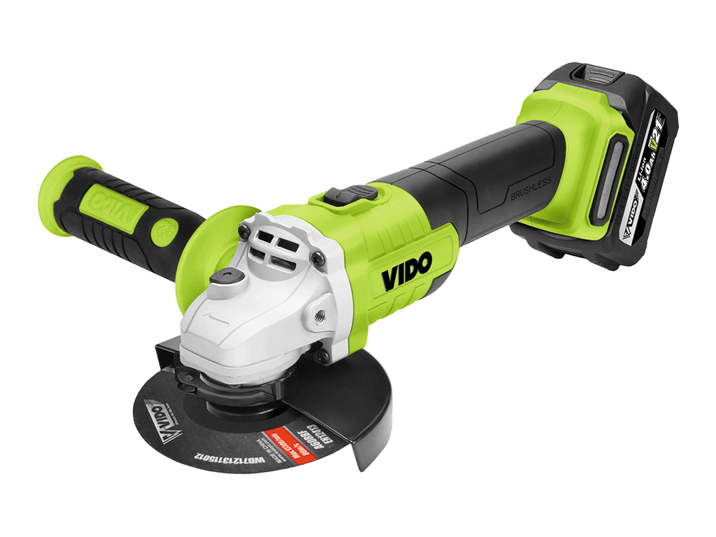 VIDO Profesyonel 115mm Akülü Kömürsüz Motor 21 Volt Lion Avuç Taşlama Makinesi (WD040520210)