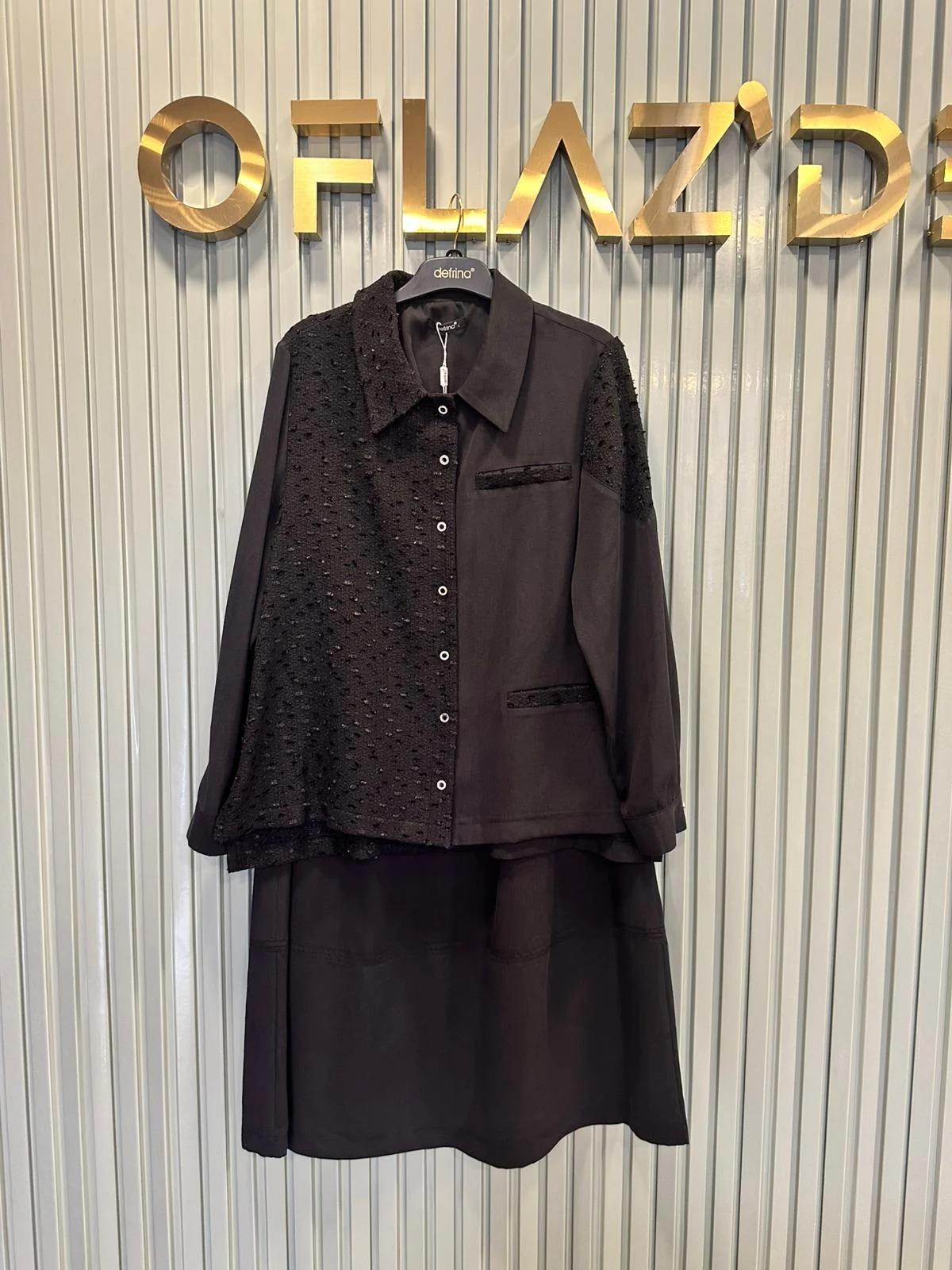 Defrina Chanel Komb. Etekli Takım Siyah 61145