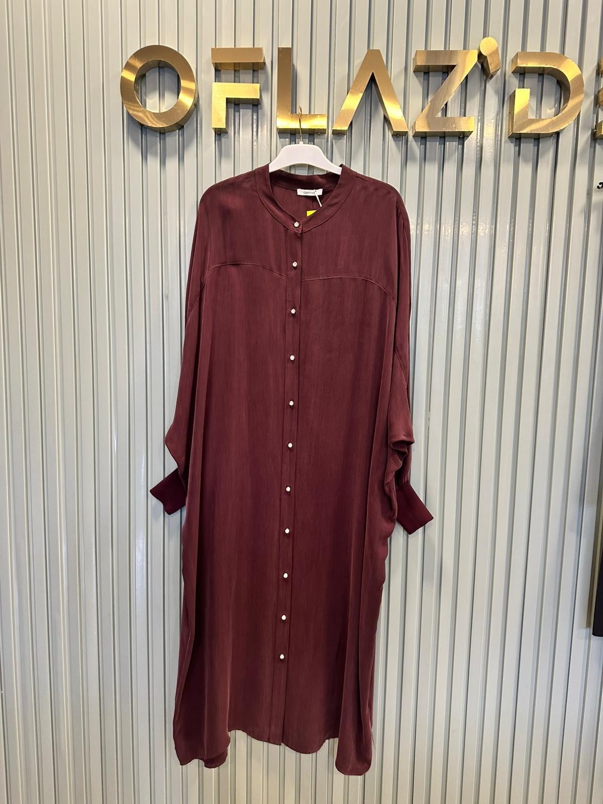 Defrina Qupra Rahat Uzun Tunik Bordo 31259