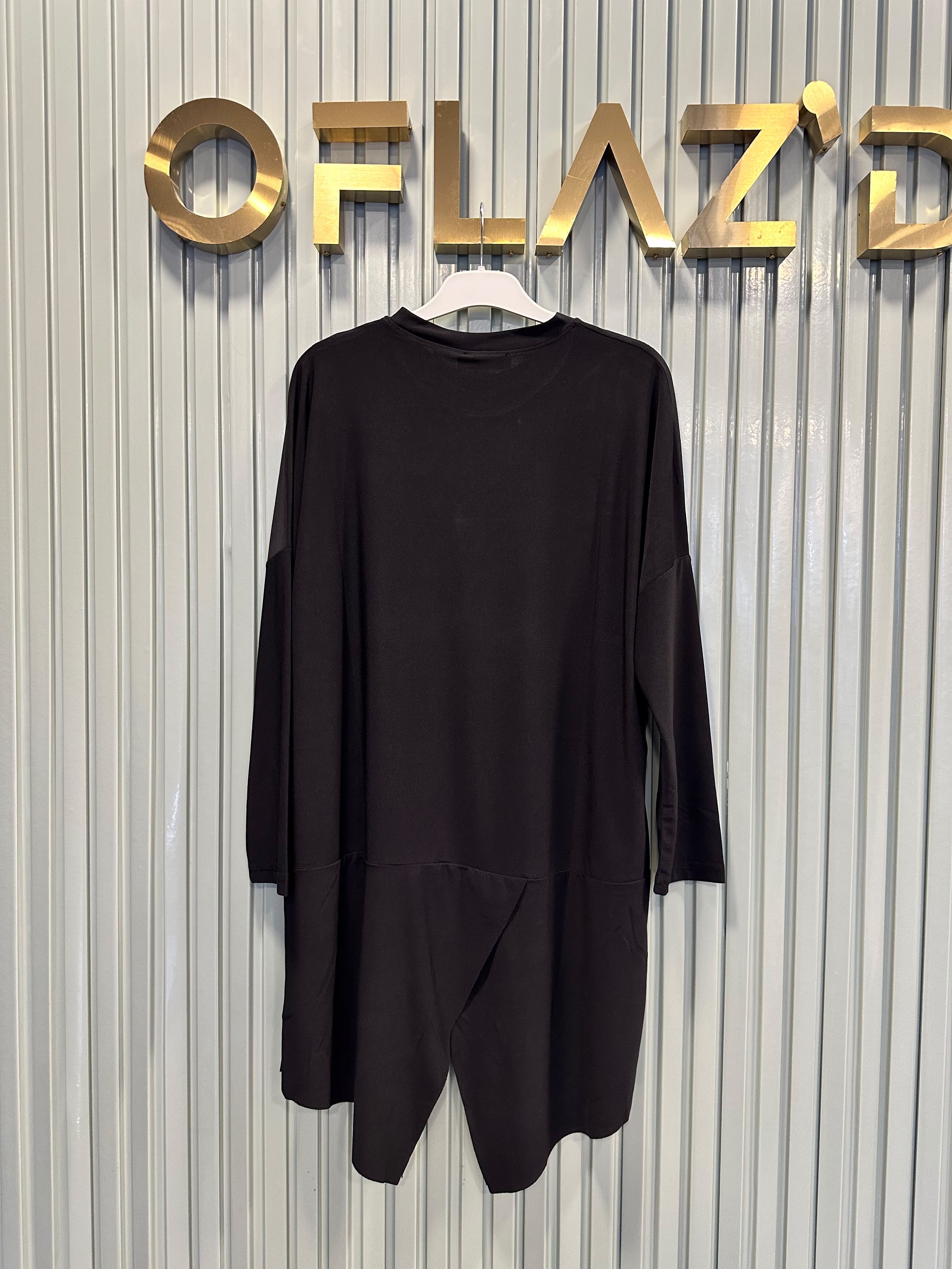 Efraze Asimetrik Sandy Tunik Siyah 539