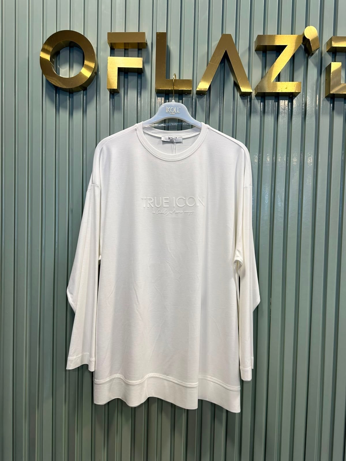 İkoll Baskılı  Basic Sweat T- Shirt Ekru 37523