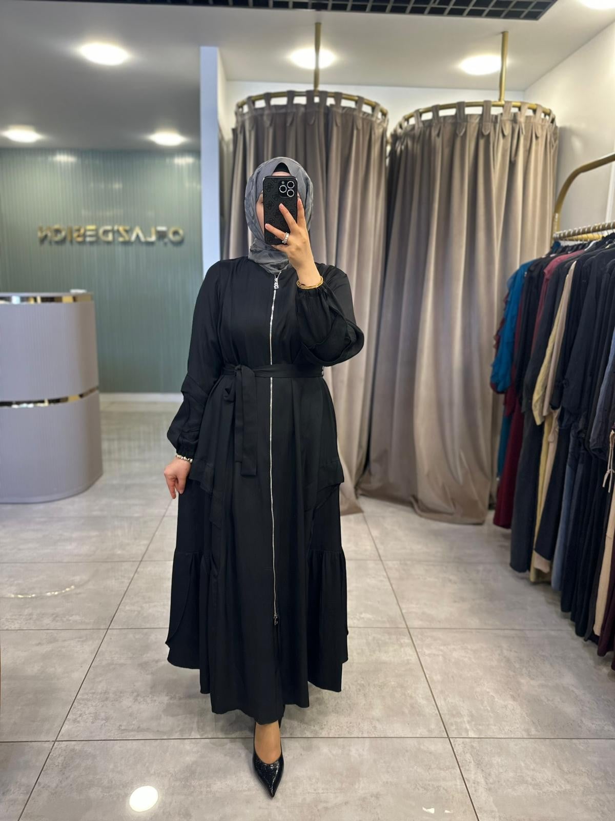 Misswhence Cepli Fermuarlı Kap Siyah 39508
