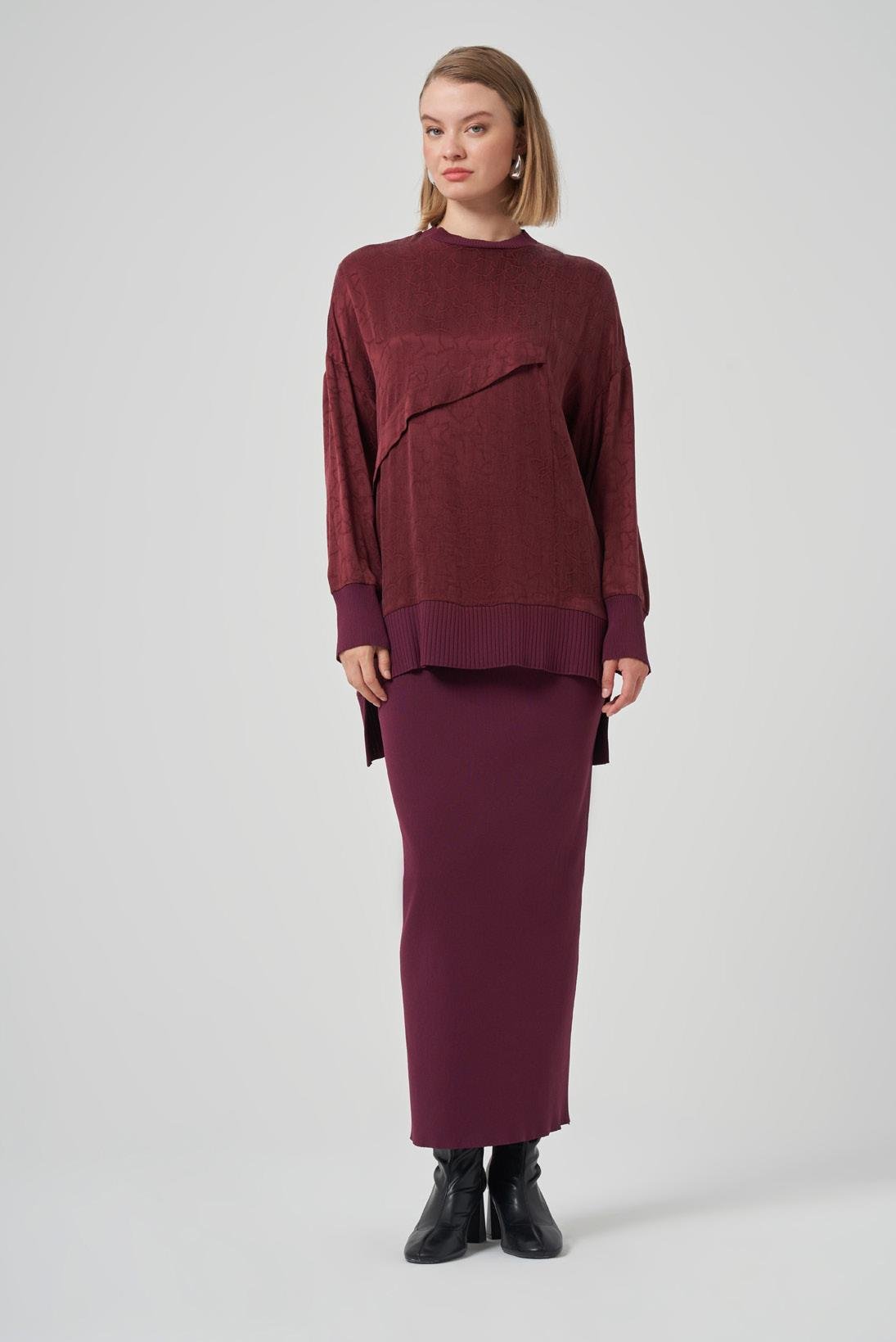 Nuss Qupra Tunik Bordo 26K 3003