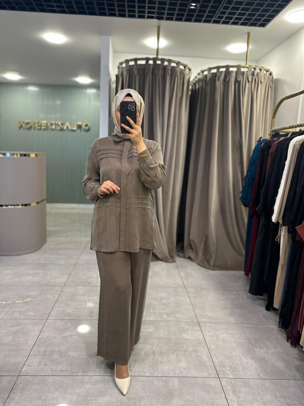 Nuss Şerit Dty. İpek Qupra Takım Vizon 26Y 1040