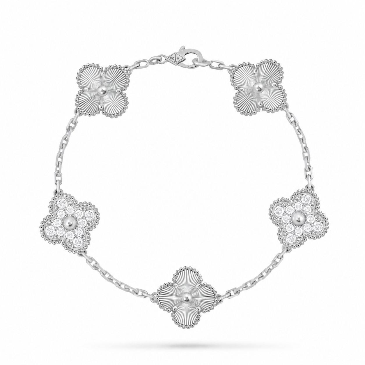 Cleef Bilezik Ara Taşlı Silver