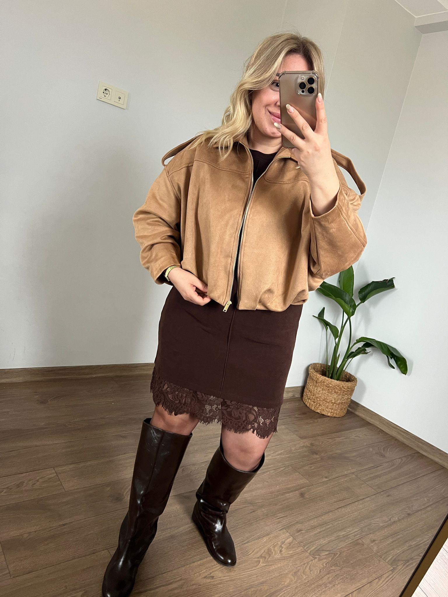 Bomber Ceket (Camel) 