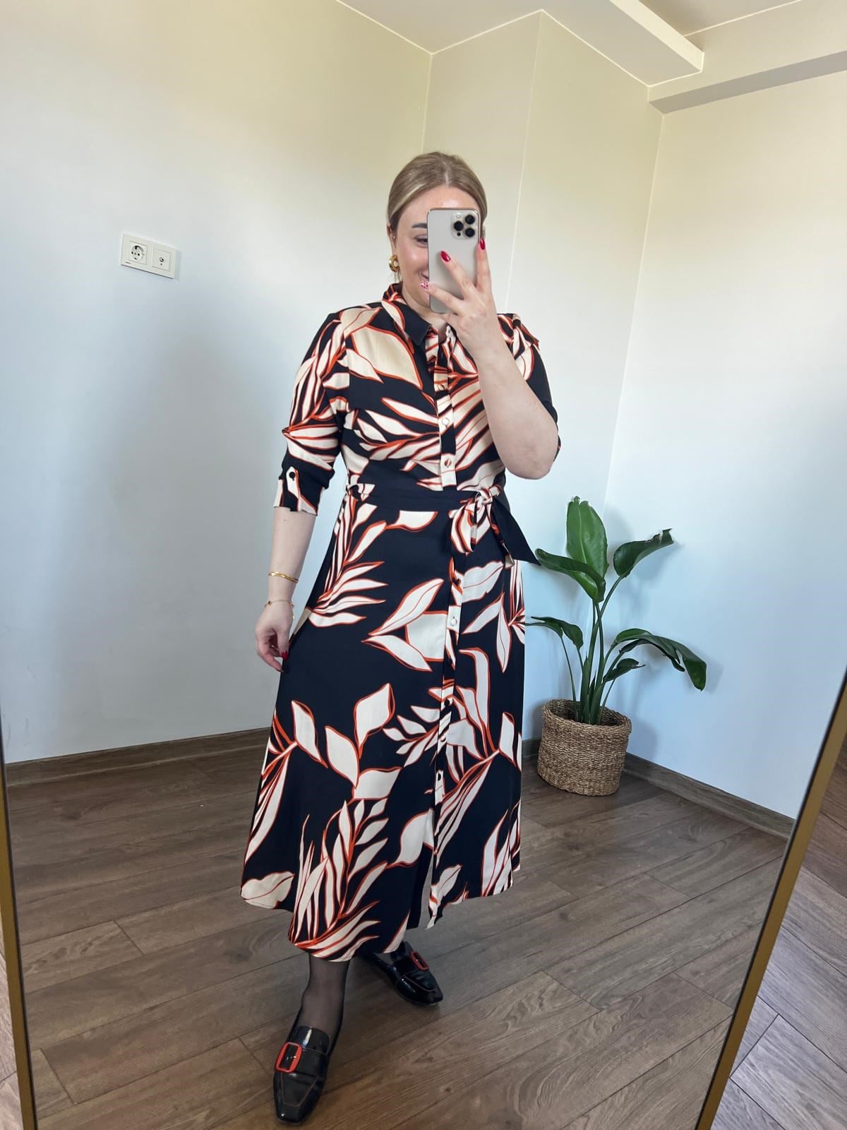 Orijinal Marka Maxi Boy Gömlek Elbise