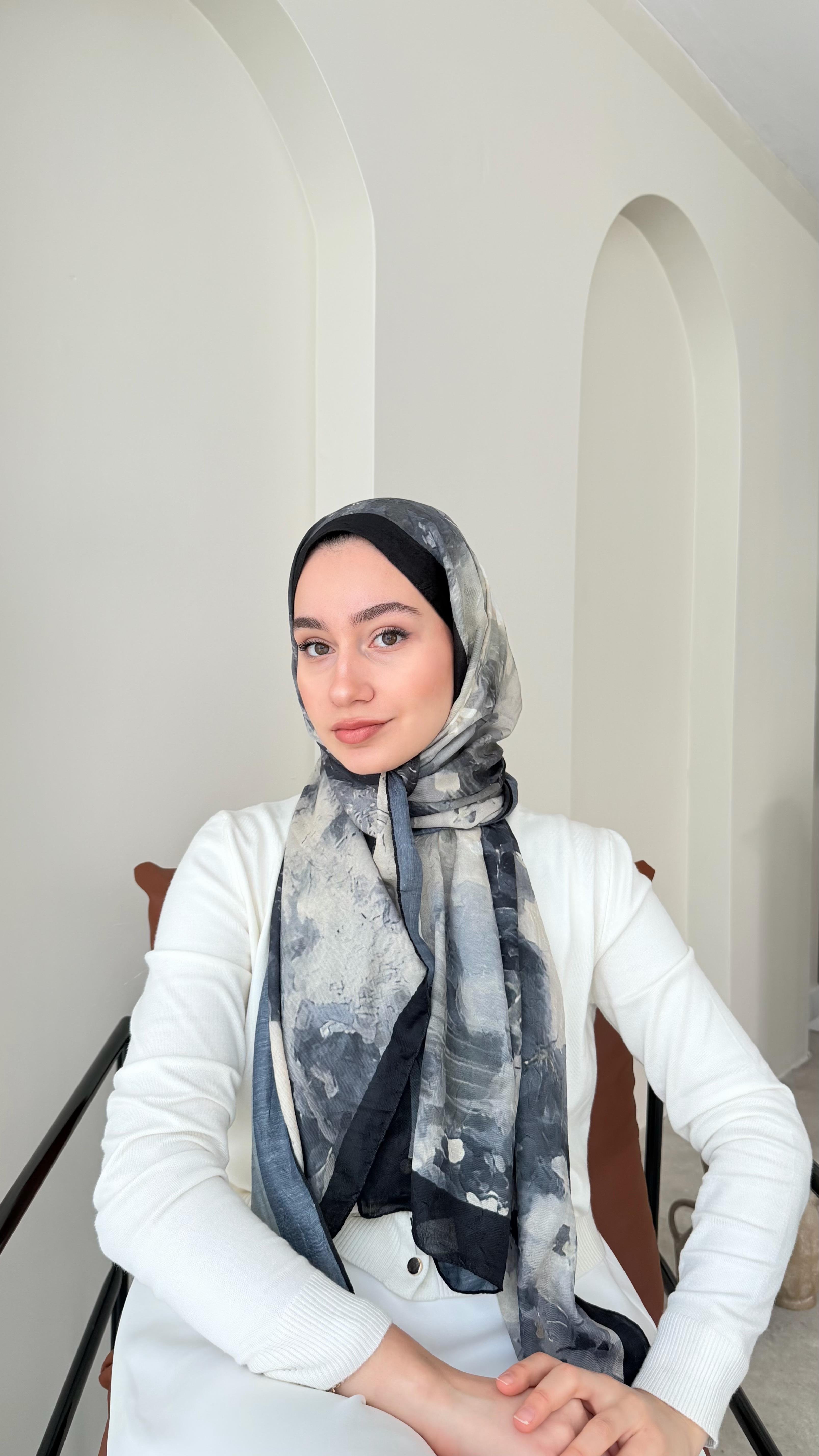 Batik Bambu Kraş Şal-Siyah