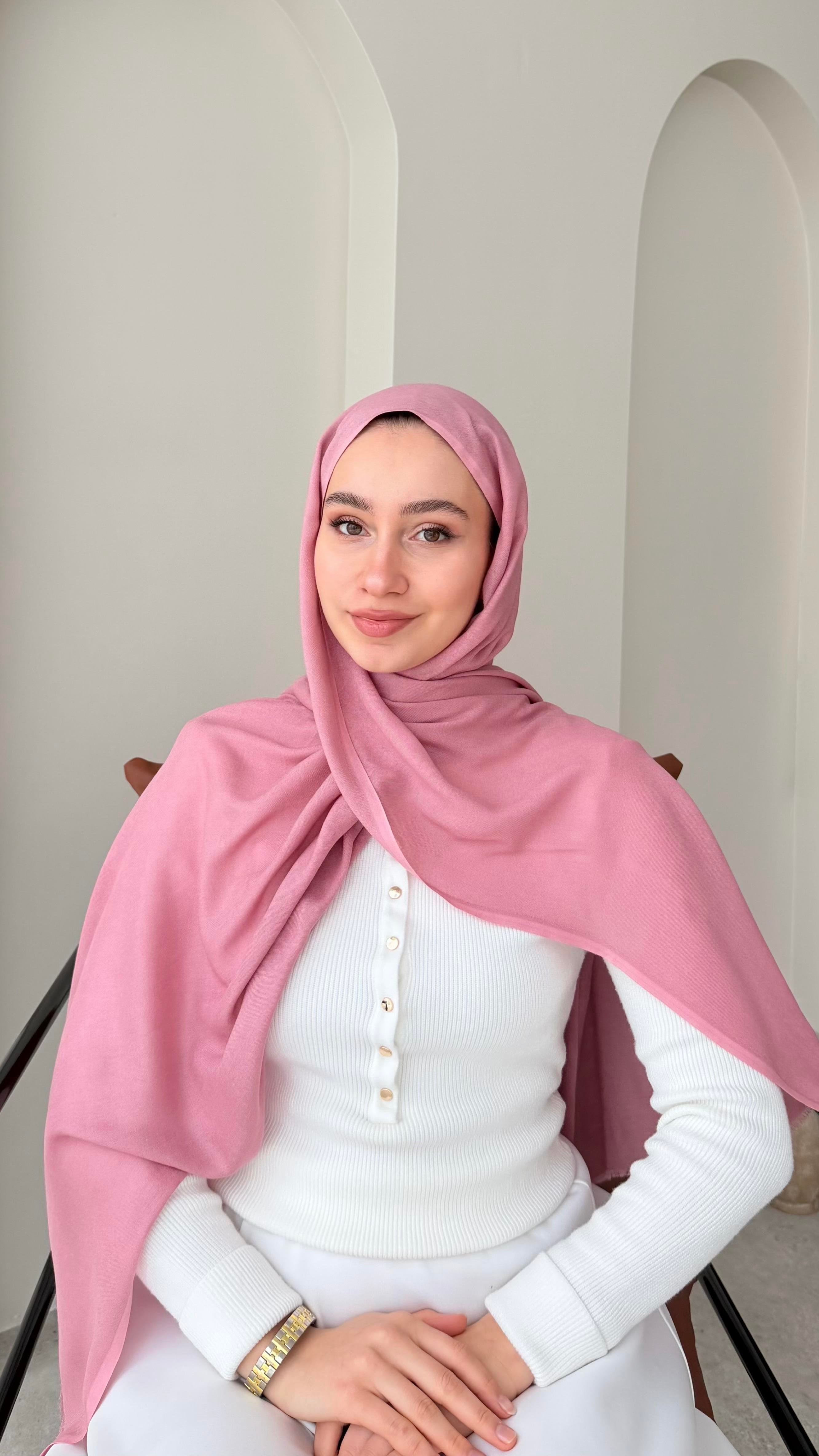 Lesa Kaşmir Viscon Şal - Pembe