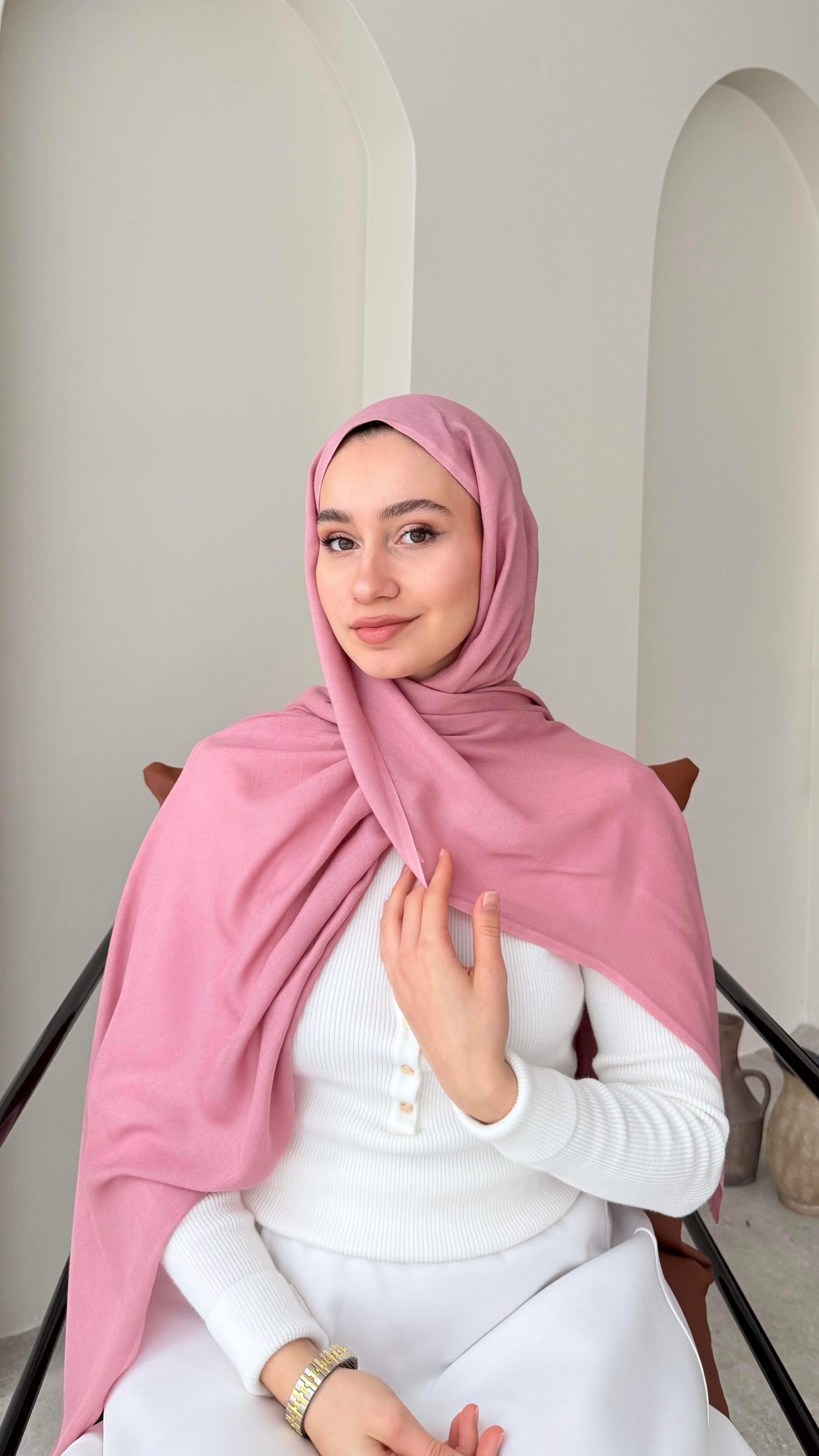 Lesa Kaşmir Viscon Şal - Pembe
