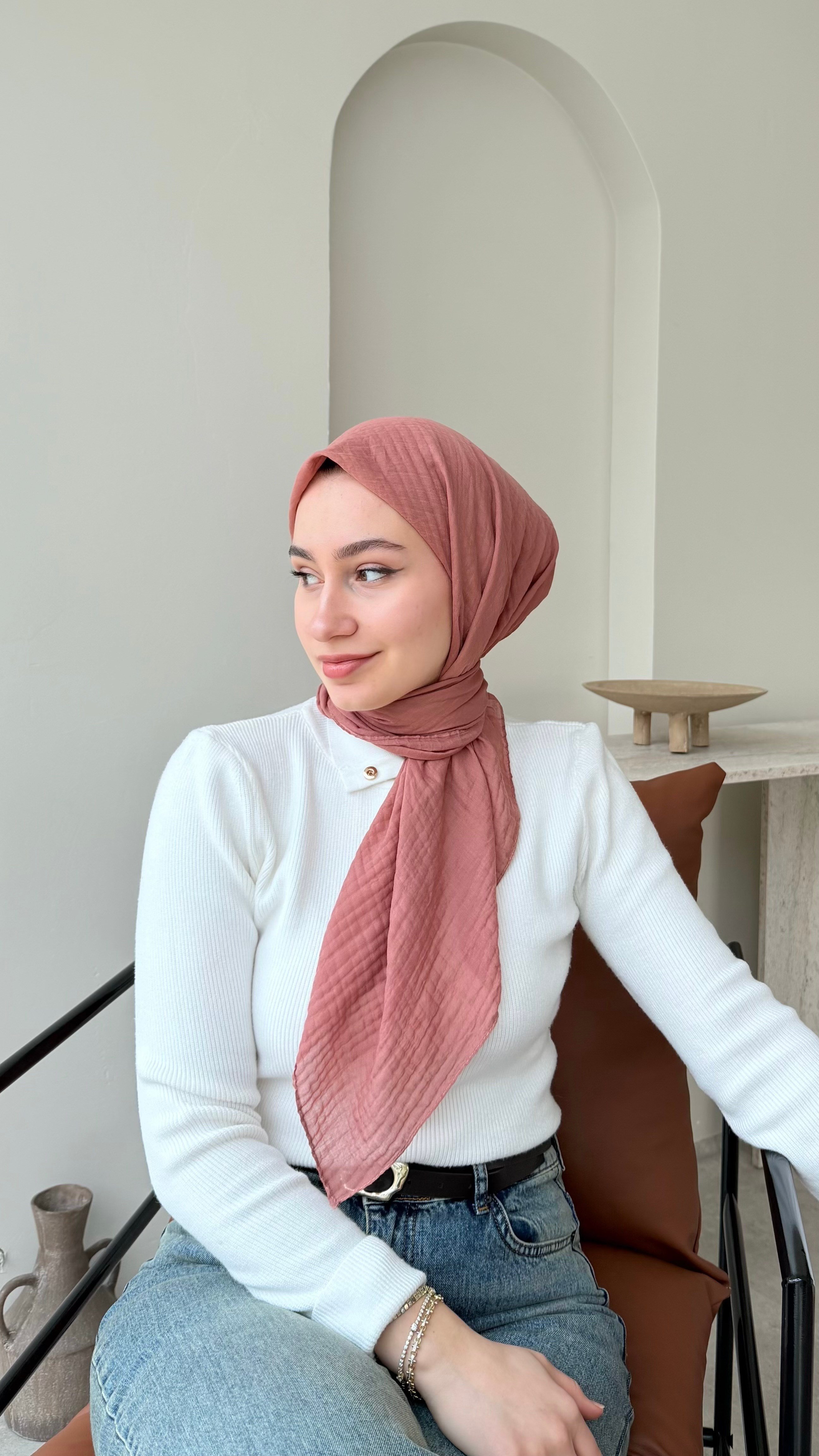 Perla  Müslin Eşarp - Marşala