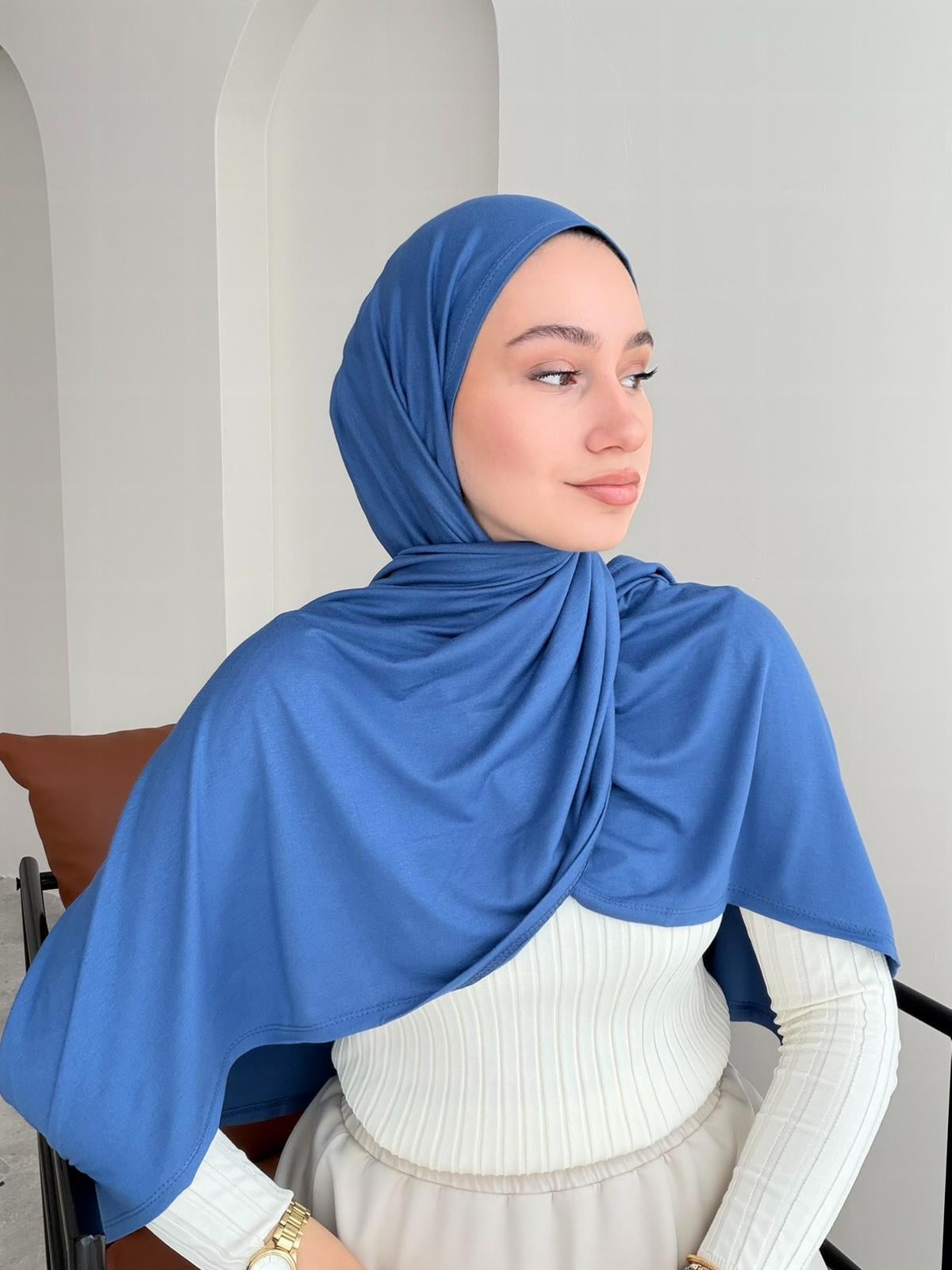 Premium Penye Şal - İndigo