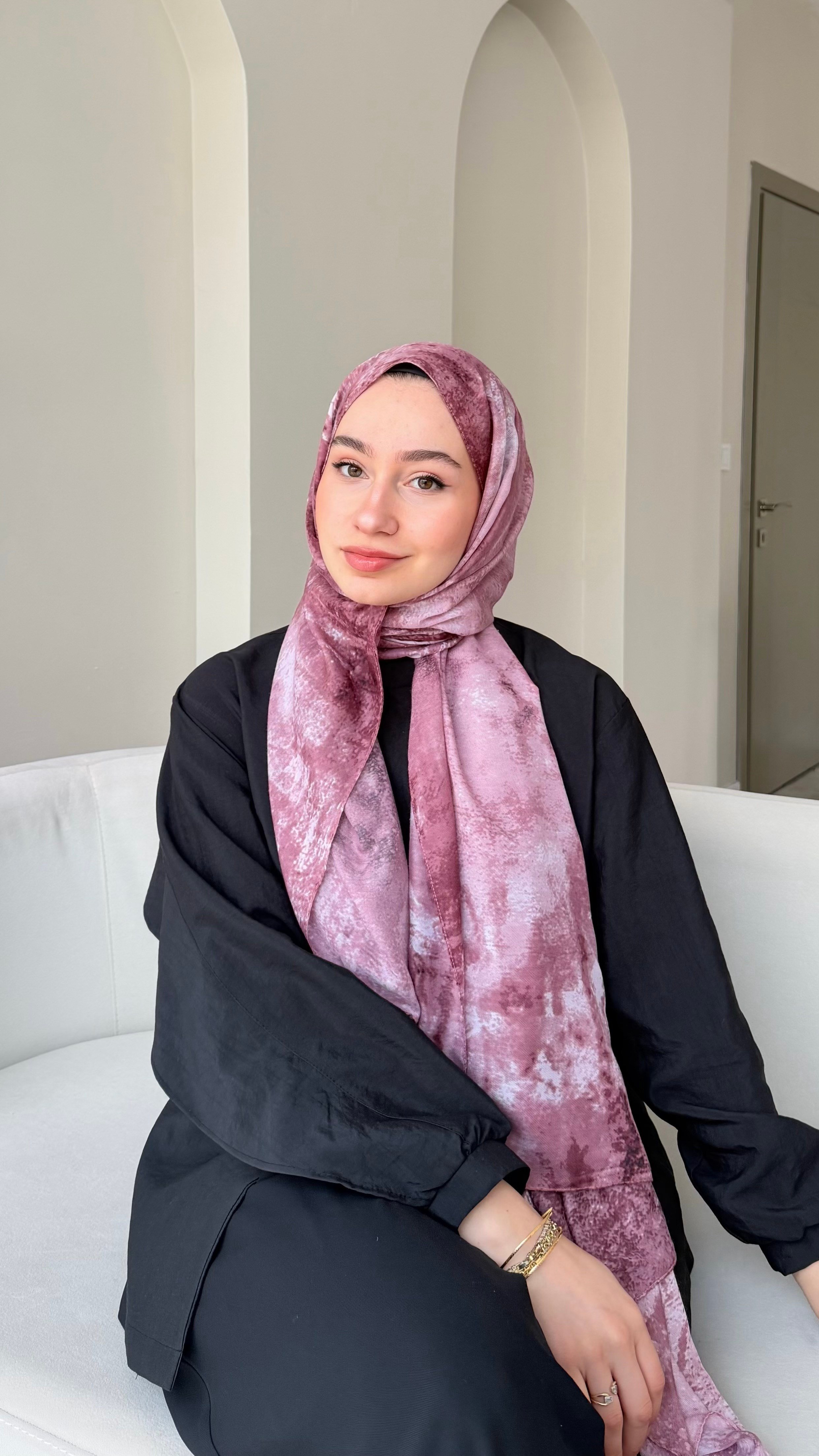 Vira Desen Dokuma Şal - Mürdüm