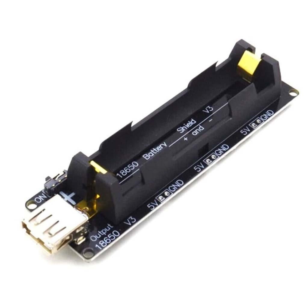 2'li Anahtarlı 18650 Lityum Pil Yuvası V8 Mikro USB Sarj Modülü