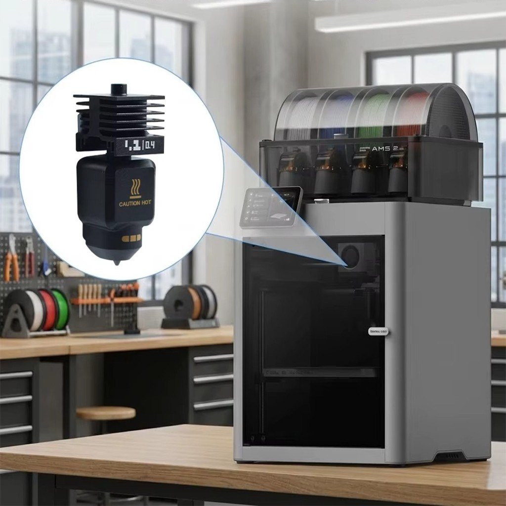 Bambu Lab P2S Sertleşleştirilmiş Çelik Mekanik Hotend Kiti-0.4mm