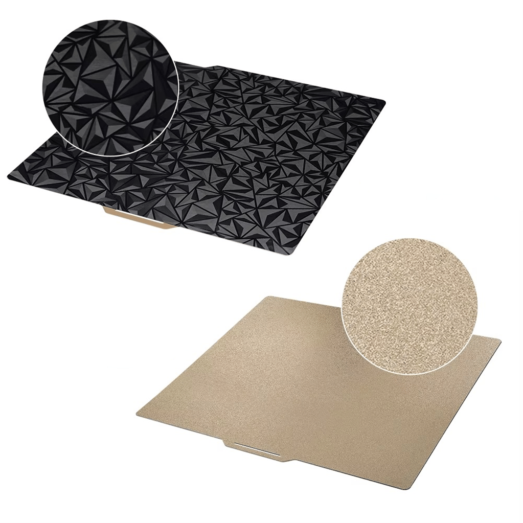 Bambu Lab X1 P1P Çift Taraflı Büyük Desenli Peo-Pei Kaplı Yay Çeliği Tabla-257x257mm