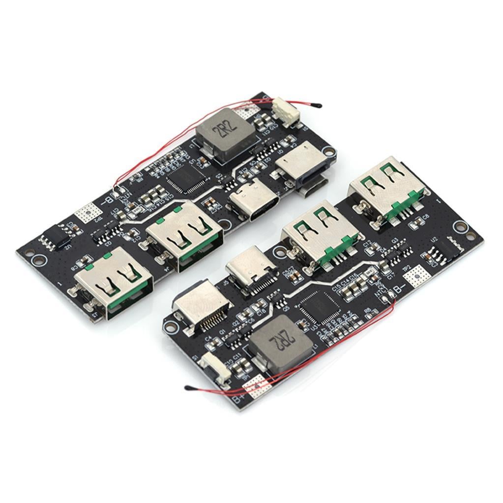 Çift USB 5V 22.5W Led'li Micro-Type-C Girişli Powerbank Hızlı Şarj Modülü