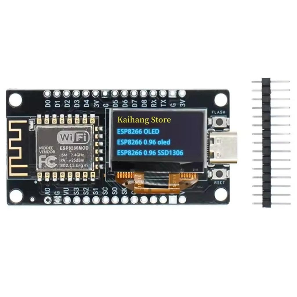 NodeMCU ESP8266 0.96 Inch OLED Wifi Geliştirme Modülü Type-C