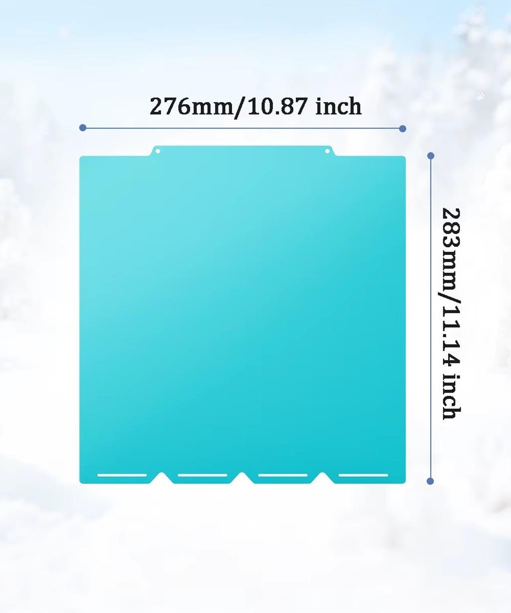Snapmaker U1 Çift Taraflı Düşük Sıcaklık Soğuk Baskı Yüzeyi-Mavi-270x270mm