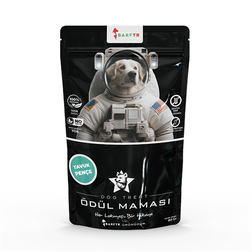 Tavuk Pençe Çiğnemelik Atıştırmalık Ödül Maması 80 GRAM Köpekler İçin