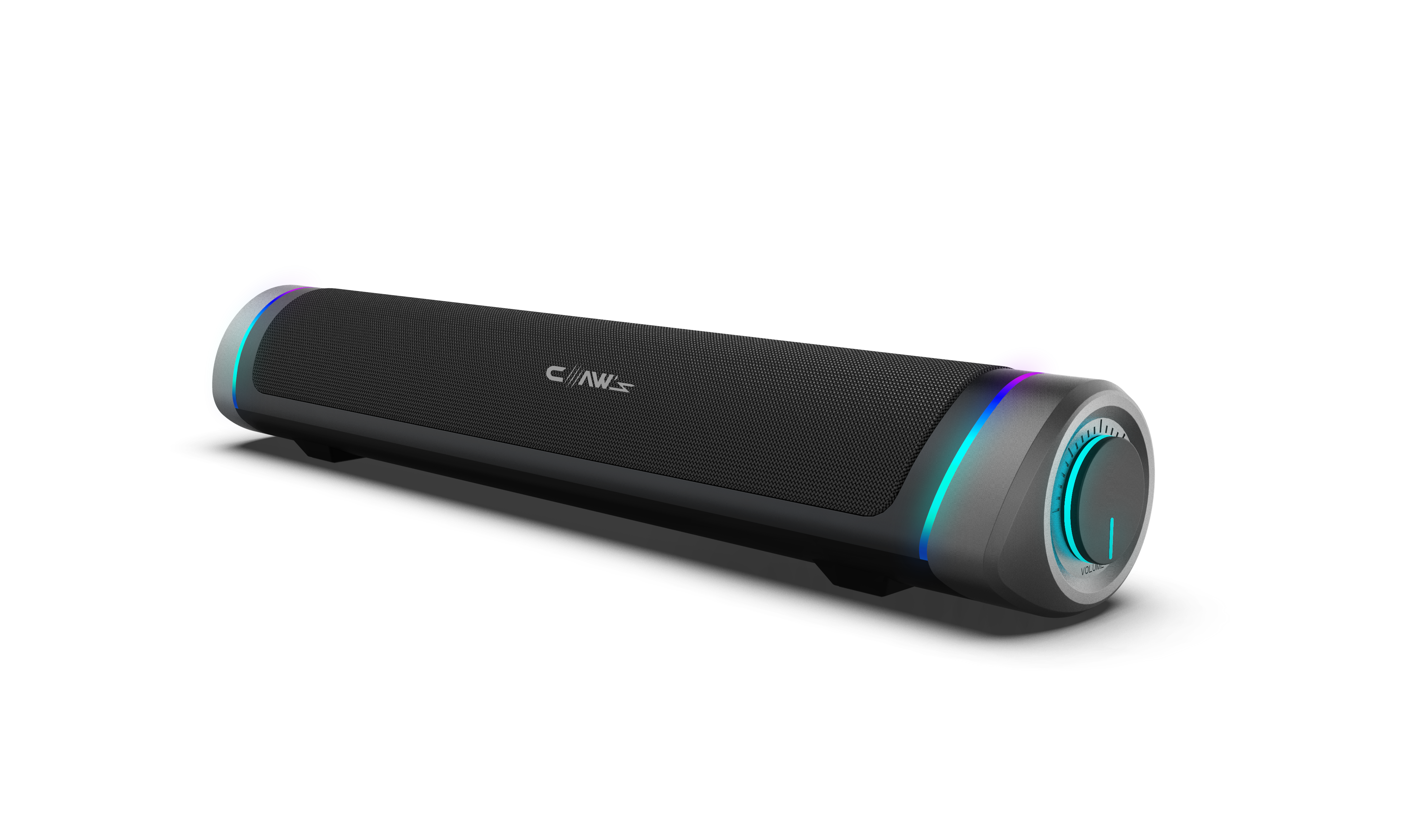 Claw's Prism 6W (3w x2) Chromatic RGB Işıklandırmalı USB + 3.5mm Audio Çıkışlı Ses Kontrolcülü Kompakt Tasarım Tak-Çalıştır Gaming & Müzik Soundbar Speaker