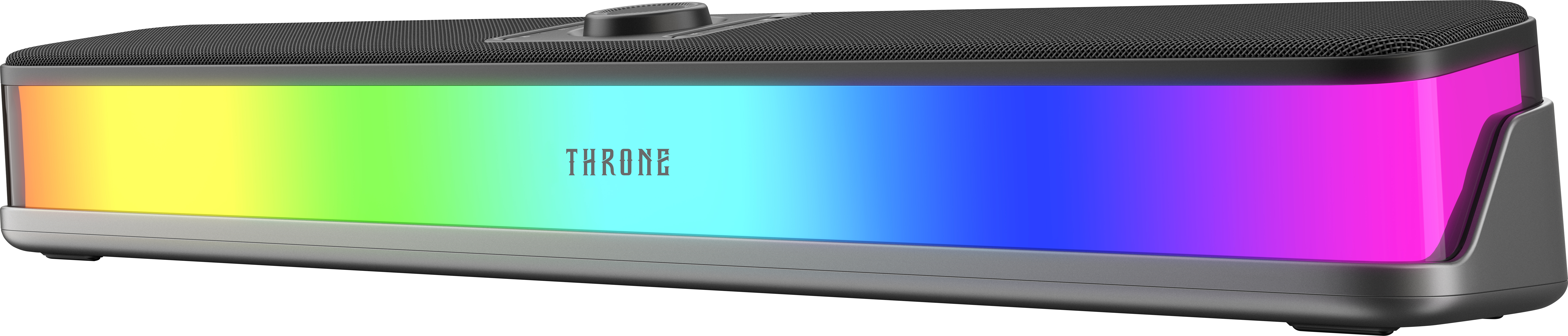 Throne Harmony RGB Işıklı Kablosuz Soundbar Hoparlör - Bluetooth 5.4, 3 Farklı EQ Modu (Oyun/Müzik/Sinema), 14W Stereo Ses Gücü, TWS Destekli, Şarj Edilebilir Type-C Masaüstü Soundbar - Siyah   