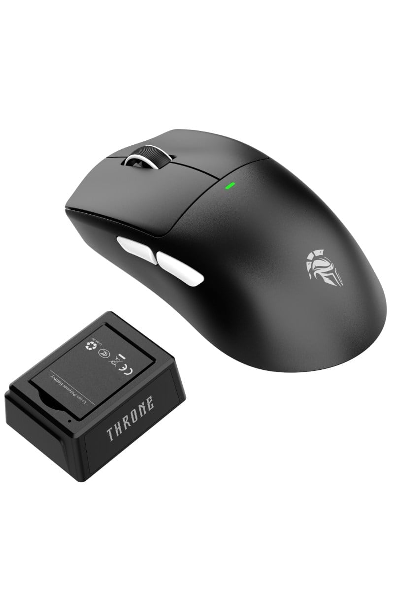 THRONE Hydra Pro 38.000 Dpi PAW 3395 Değiştirilebilir Batarya & PTFE Gaming Mouse (2.4Ghz + BT + Type-C)