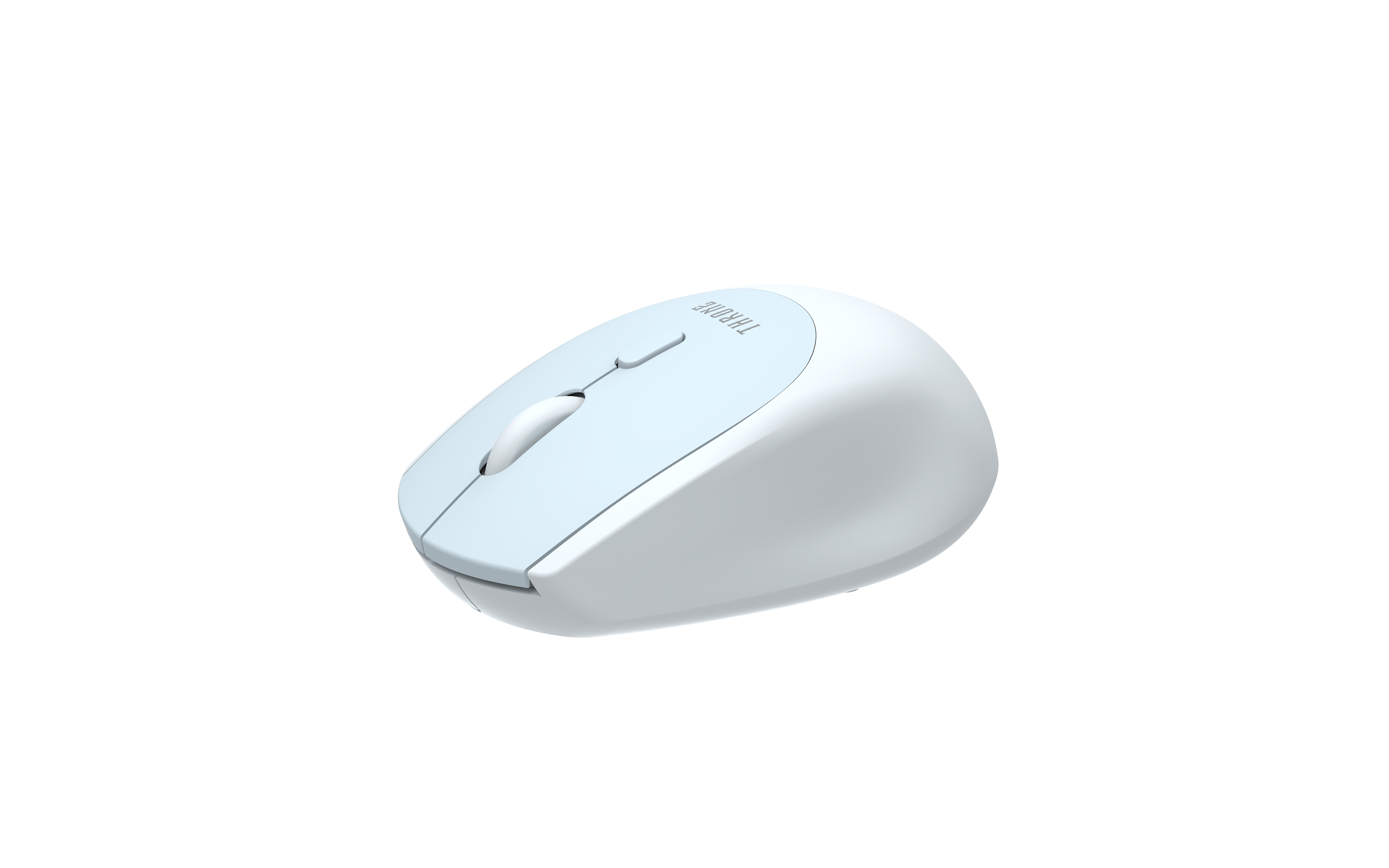 Throne Nebula Air Çift Renkli Kablosuz Mouse - 1600 DPI PAW3065 Sensör, Sessiz Tıklama (Silent Click), Tri-Mode Bağlantı (2.4GHz + Çift Bluetooth 5.1), Premium Ofis ve Mobil Taşınabilir Mouse - Mavi
