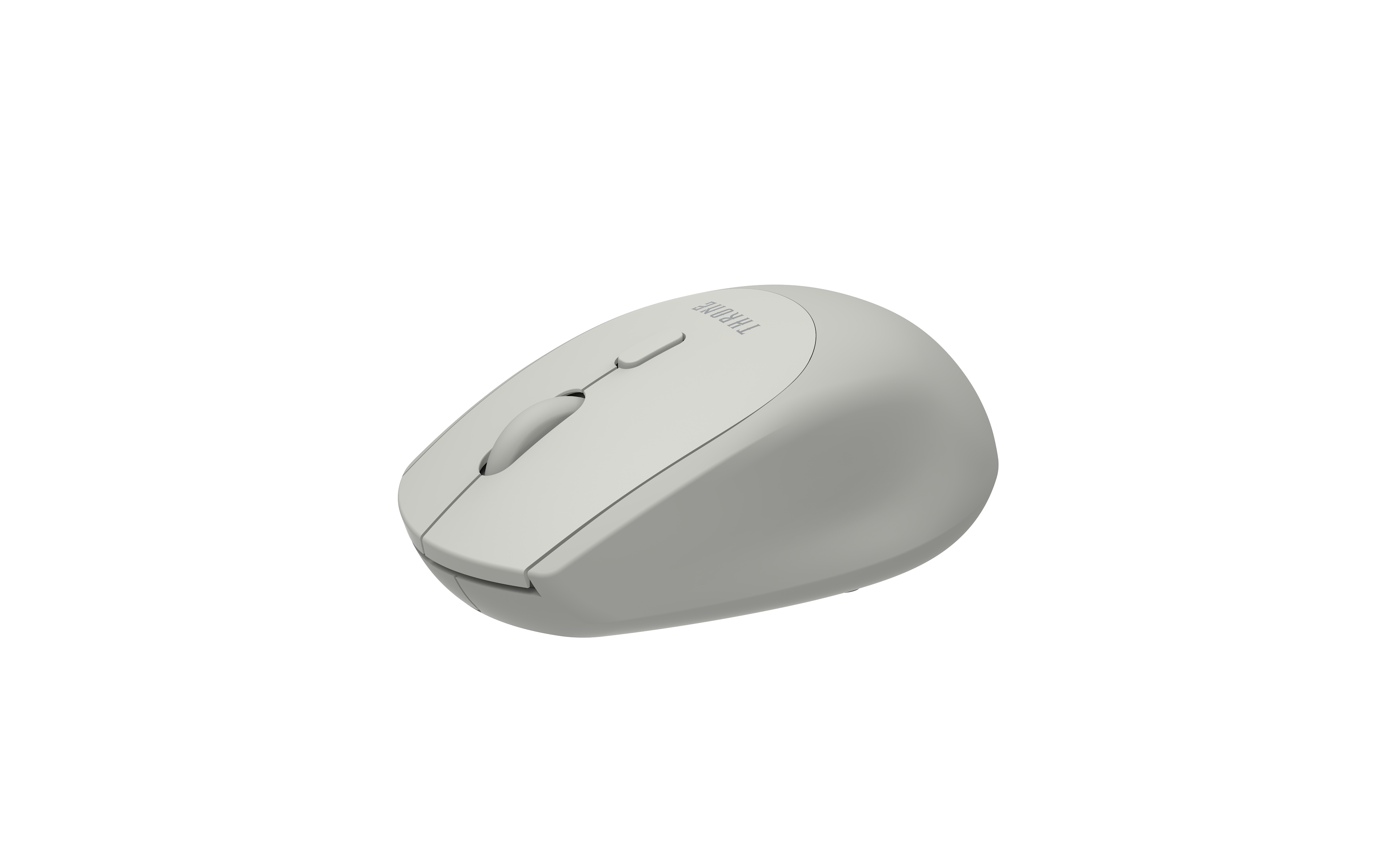 Throne Nebula Air Çift Renkli Kablosuz Mouse - 1600 DPI PAW3065 Sensör, Sessiz Tıklama (Silent Click), Tri-Mode Bağlantı (2.4GHz + Çift Bluetooth 5.1), Premium Ofis ve Mobil Taşınabilir Mouse - Gri