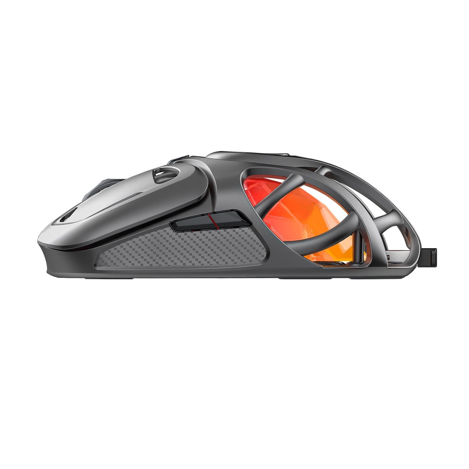 Throne Phantom Core İskelet Tasarım Ultra Hafif Kablosuz Oyuncu Mouse - 12000 DPI, Dual 1000Hz Polling Rate, 7 Butonlu RGB Tri-Mode Gecikmesiz Gaming Mouse - Stealth Grey