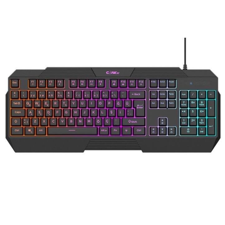 Thunderstrike Rgb Işıklandırma - 1000Hz Polling Rate - Örgü Kablolu Membran Oyuncu Klavyesi