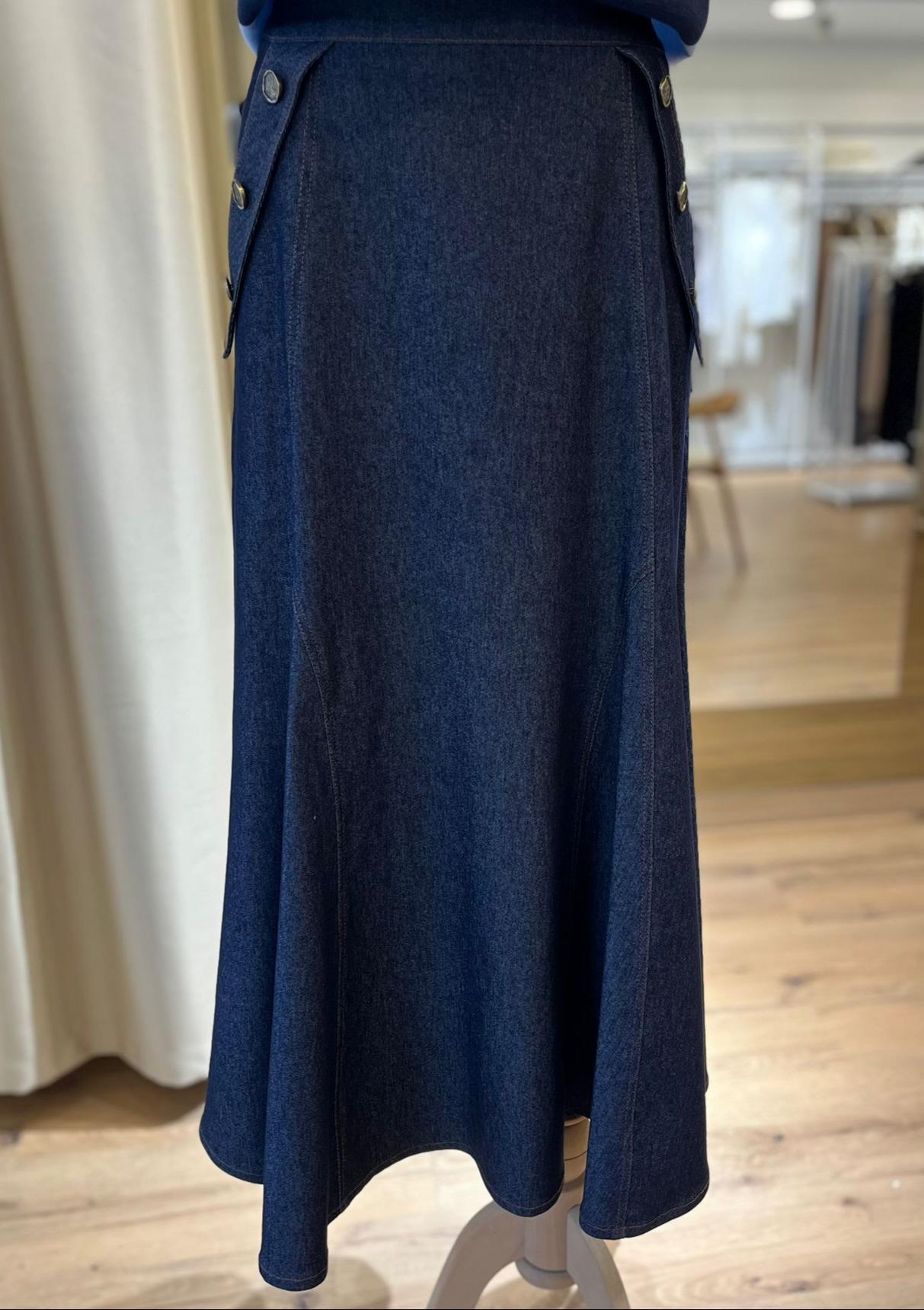 Denim Etek Lacivert
