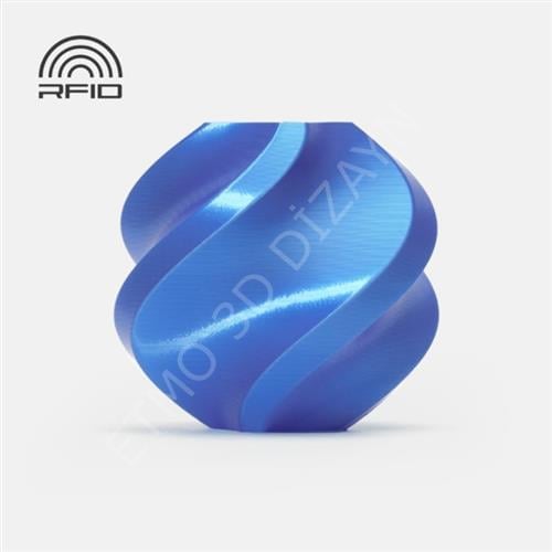 Bambu PLA Silk Blue With Bambu Reusable Spool